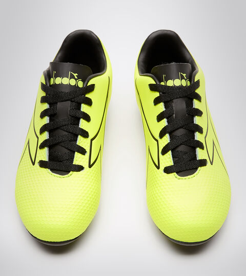 PICHICHI 4 MD JR, AMARILLO FLUO DD/NEGRO Botas de fútbol para superficies duras - Niño PICHICHI 4 MD JR AMARILLO FLUO DD/NEGRO - Diadora
