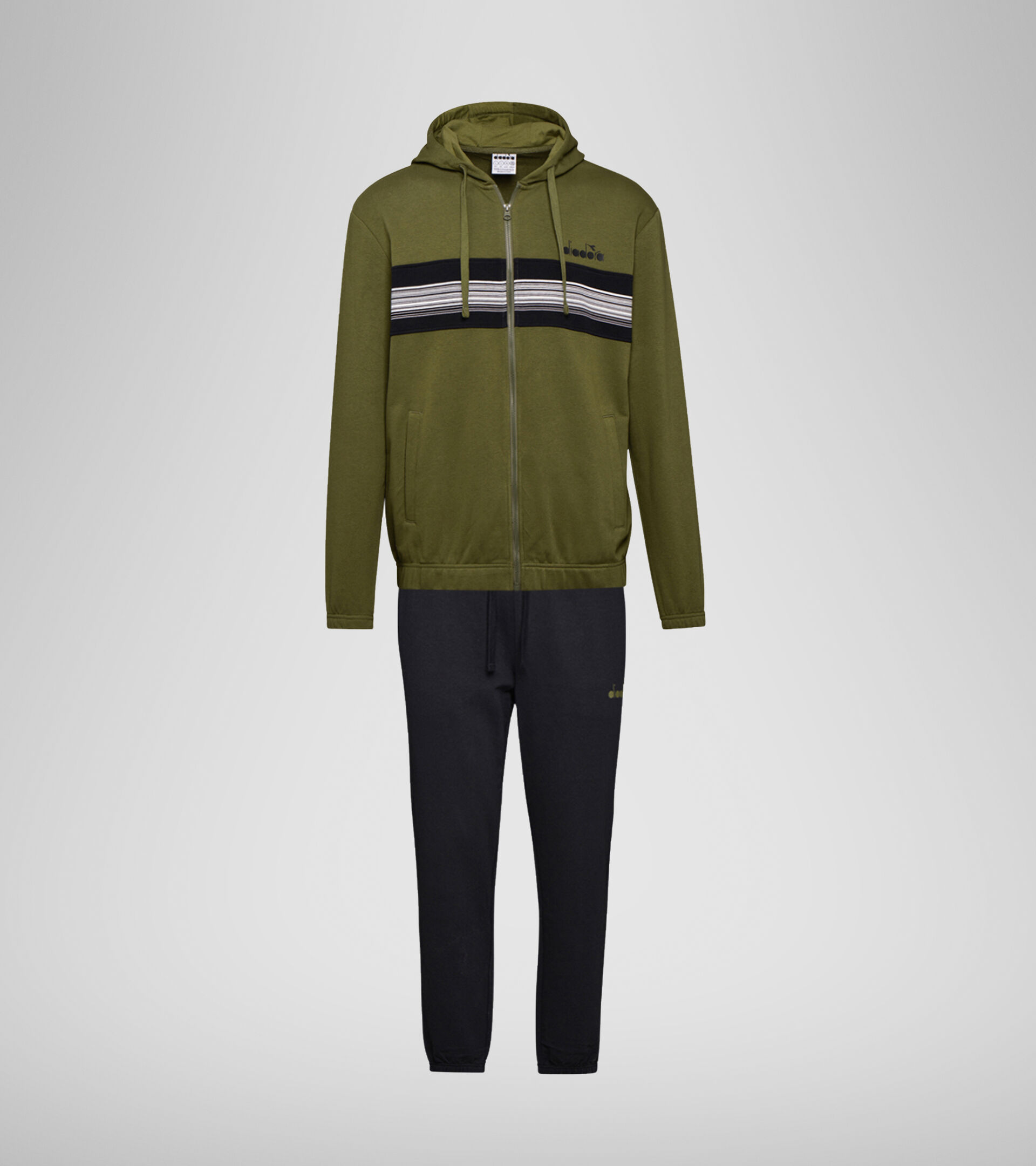 Tracksuit - Men HD FZ SUIT BLKBAR WINTER MOSS - Diadora