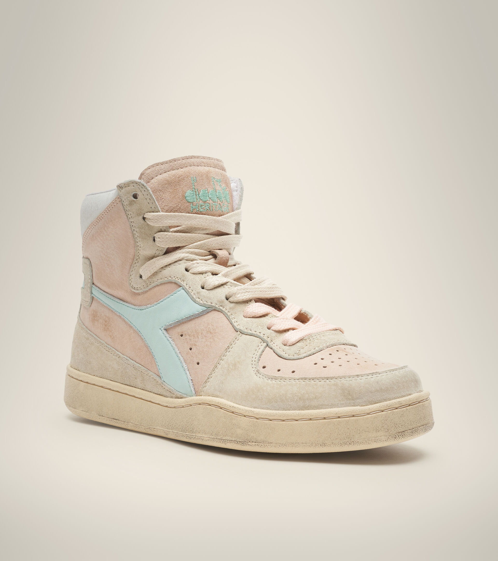 Heritage shoe - Unisex MI BASKET PIGSKIN USED BELLINI PINK - Diadora