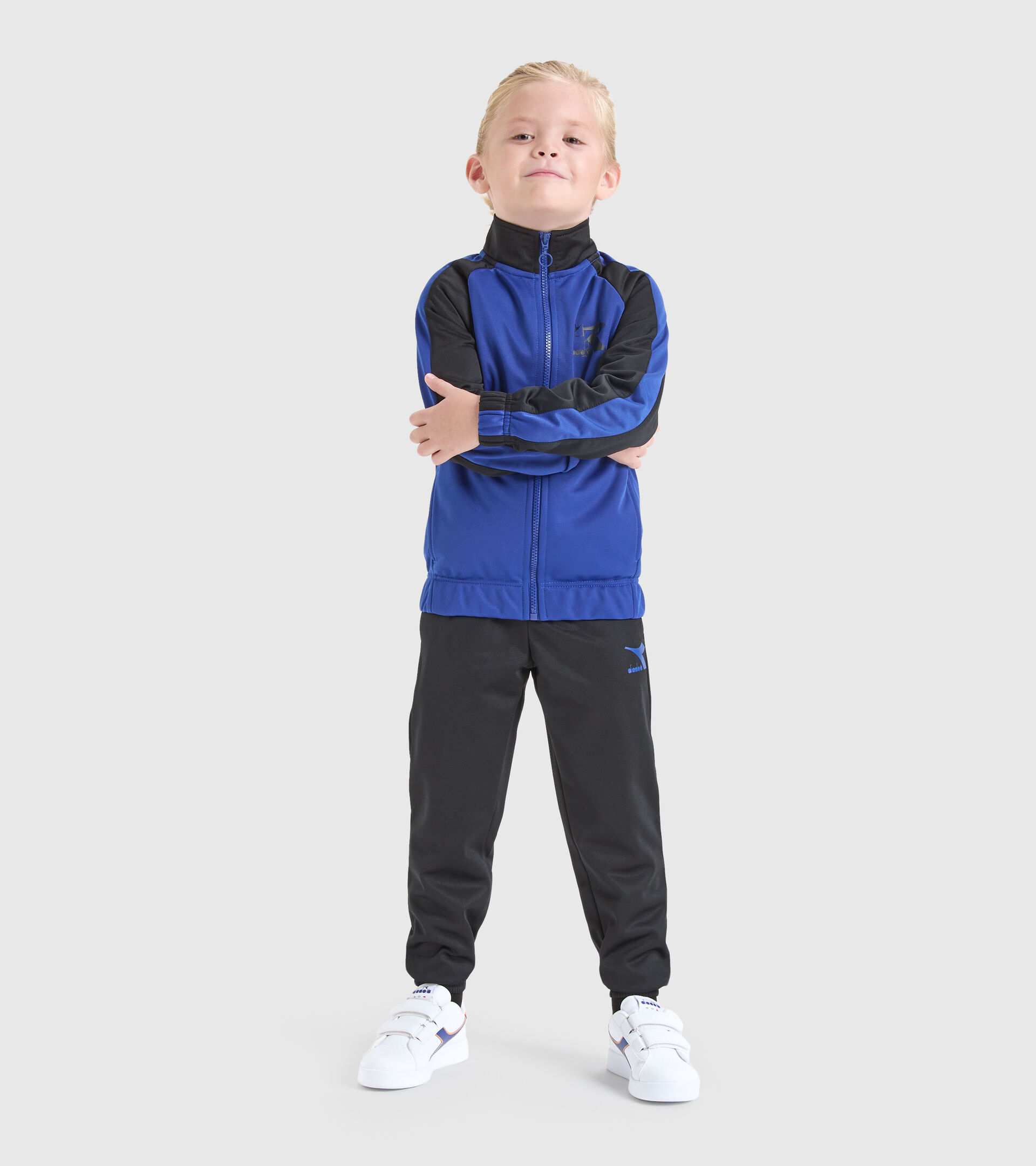 Trainingsanzug - Jungen JB.TRACKSUIT FZ TWISTER SCHWARZ - Diadora