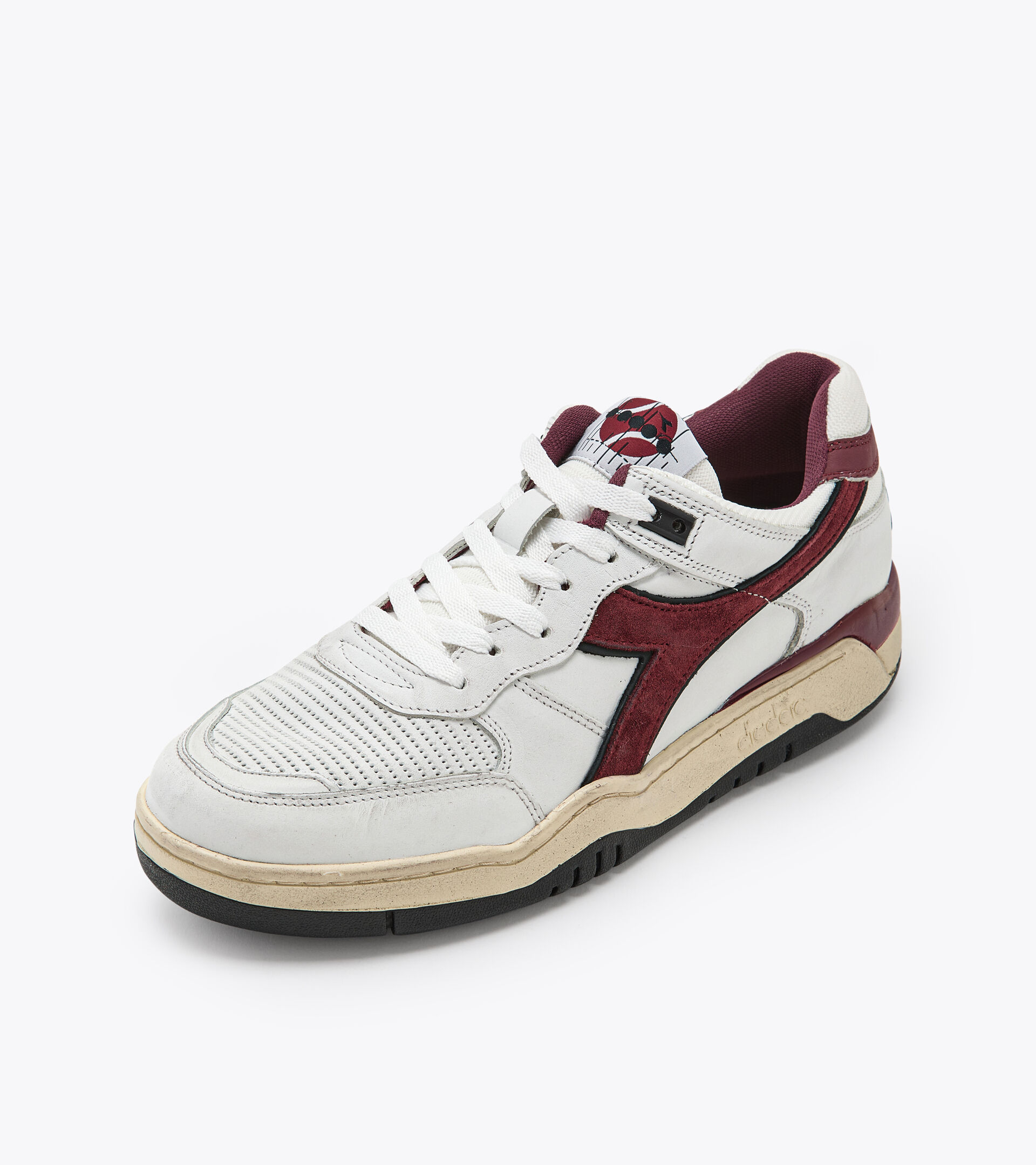 Heritage shoe - Unisex B.560 USED WHITE/RUBY WINE - Diadora