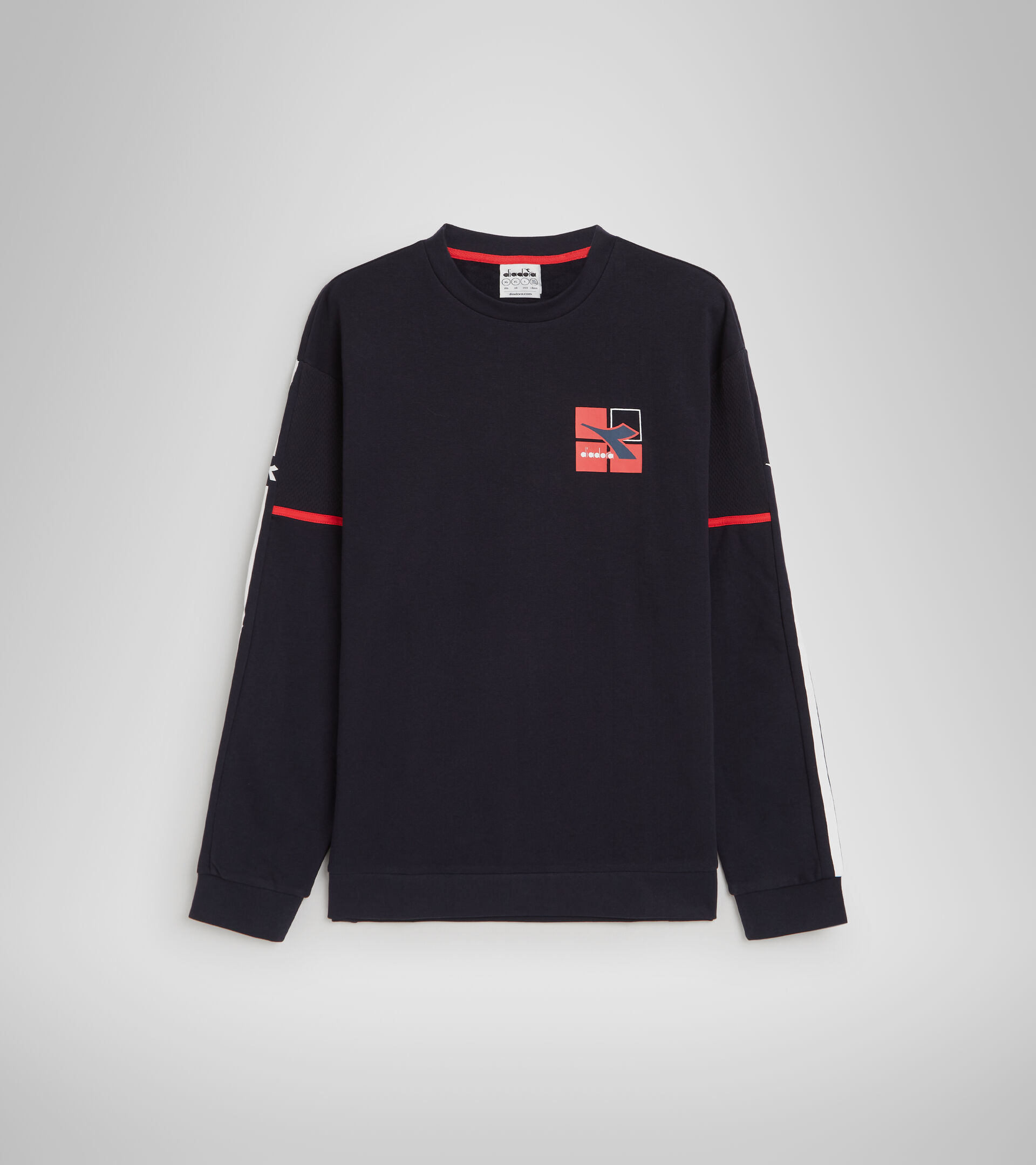 Cotton terrycloth sweatshirt - Men SWEATSHIRT CREW WEAVE CLASSIC NAVY - Diadora