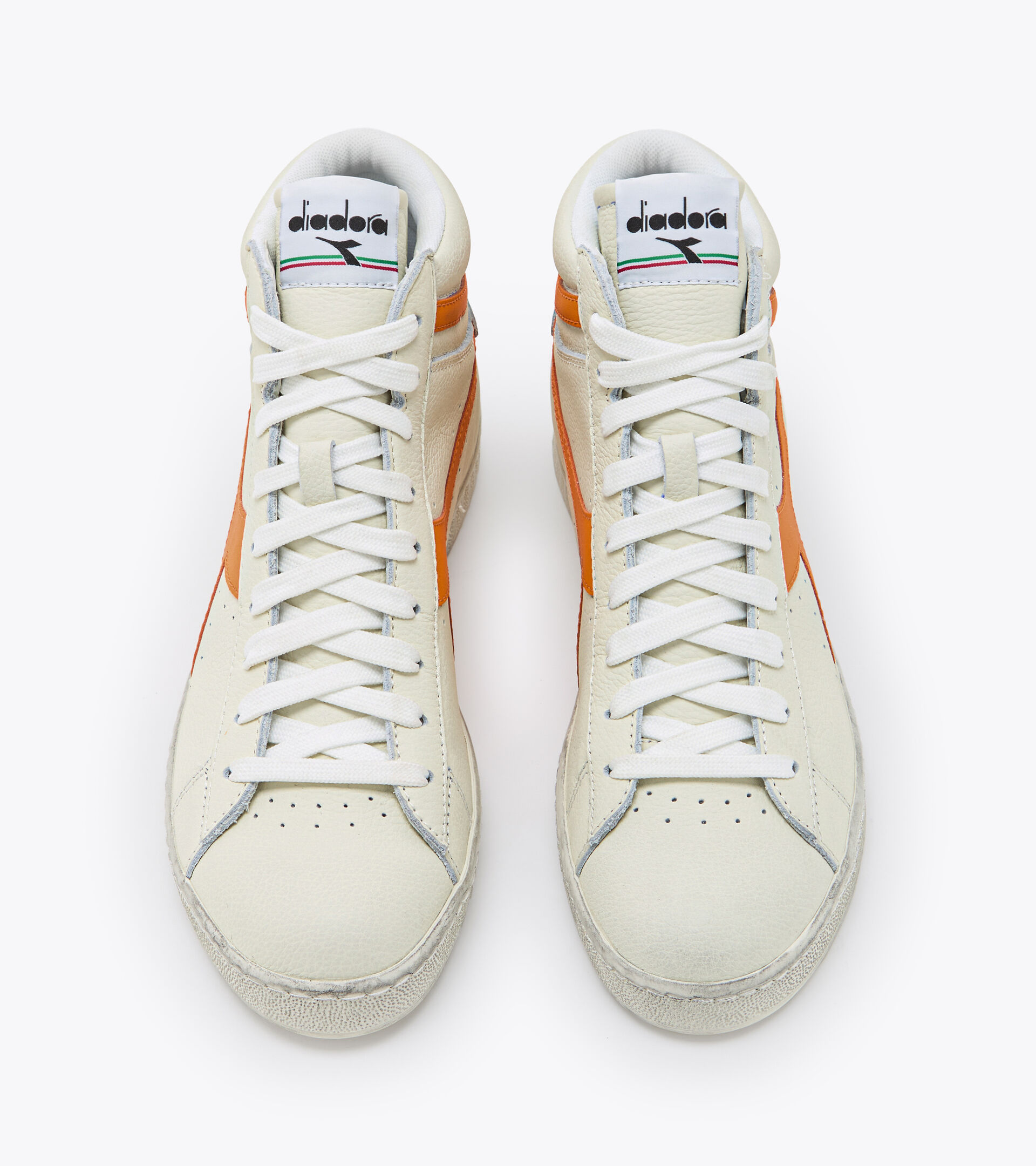 Chaussures de sport - Unisexe GAME L HIGH FLUO WAXED BLANC/ORANGE 1575 C - Diadora