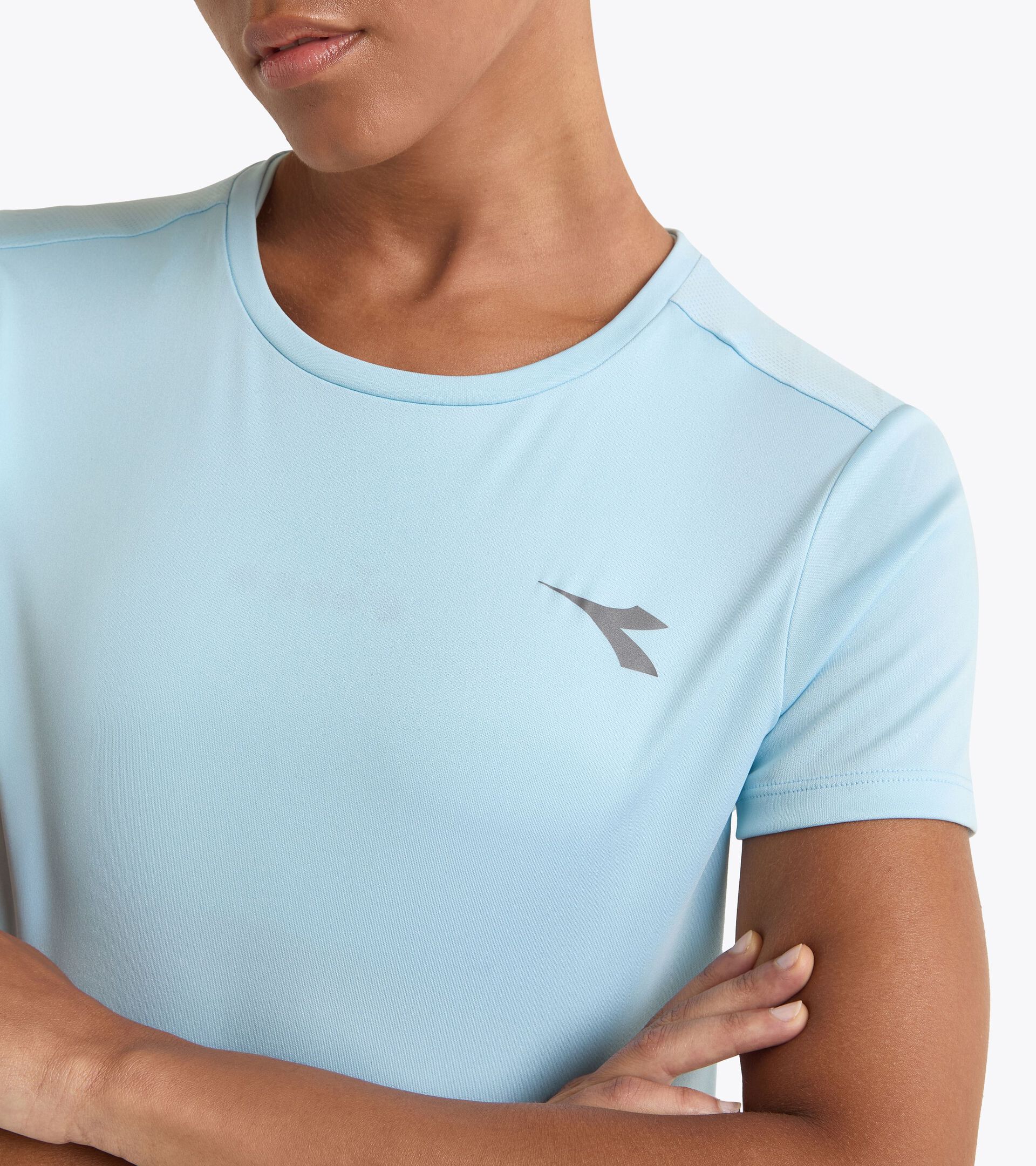T-shirt de sport - Femme L. SS T-SHIRT RUN BLEU CORYDALIS - Diadora