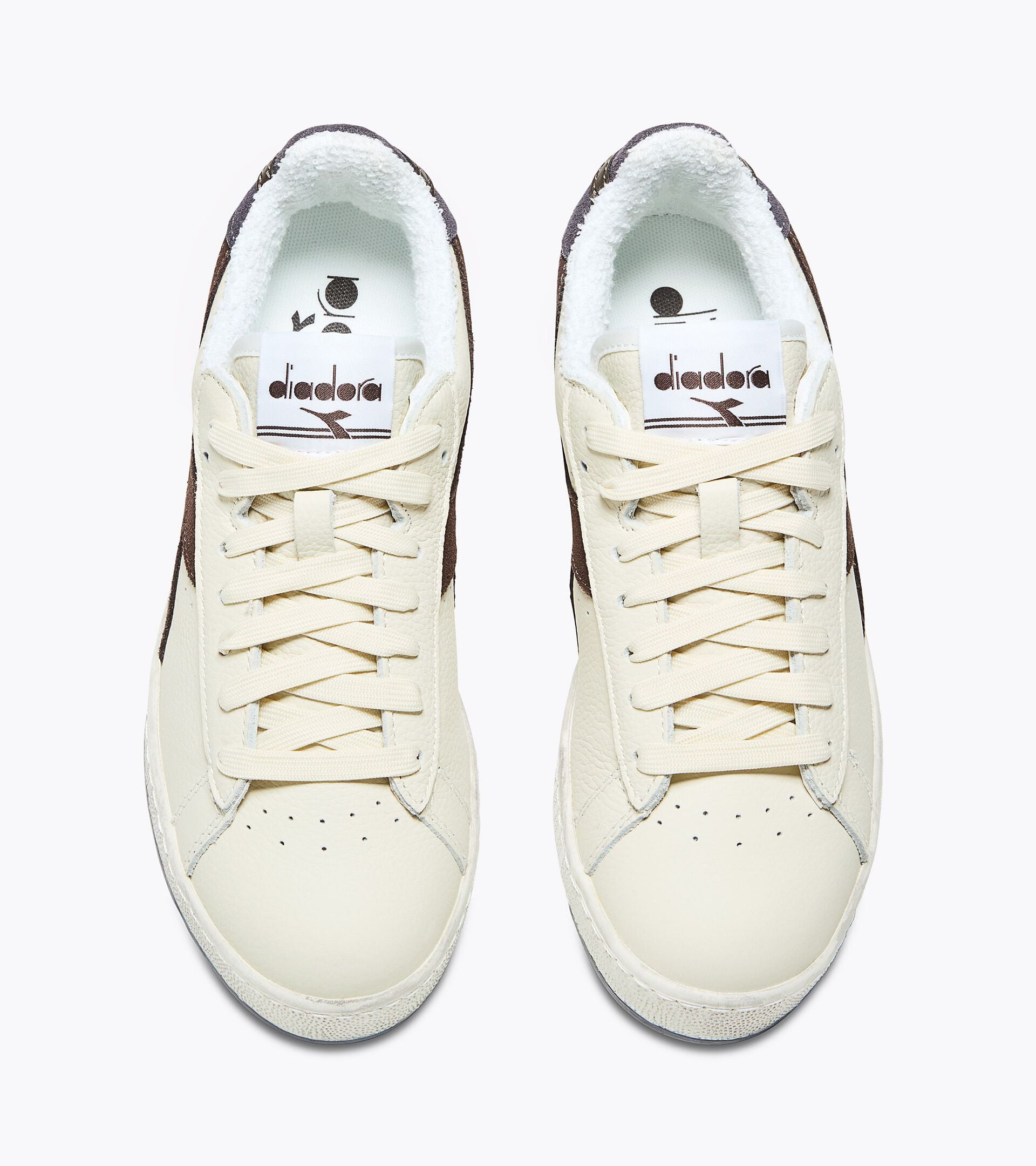 Sneaker - Per ogni genere GAME LOW SUEDE TOWEL BIANCO/MARRONE TAZZINA - Diadora