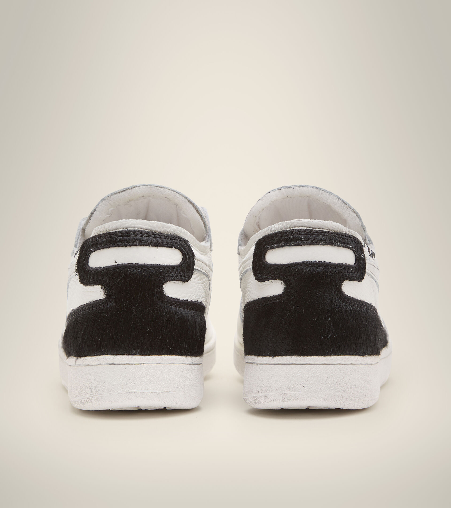 Footwear Heritage DONNA MI BASKET ROW CUT ZEBRA WN BLANCO/NEGRO Diadora