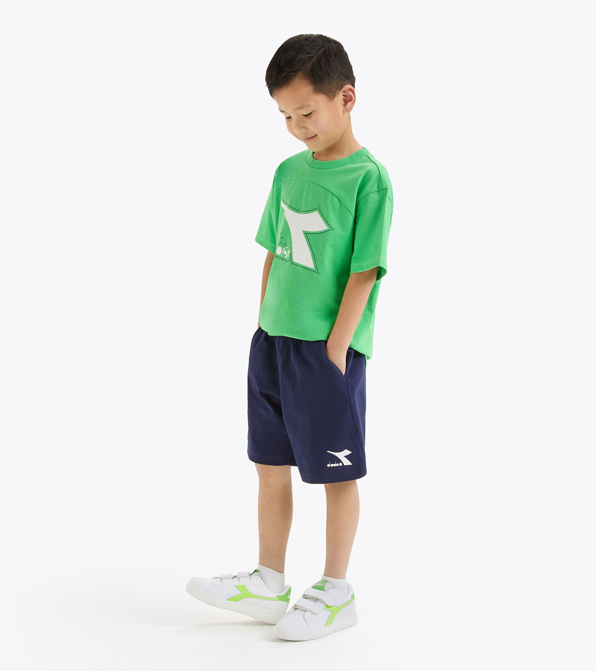 Cotton bermuda shorts - Boy
 JB.BERMUDA RIDDLE CLASSIC NAVY - Diadora