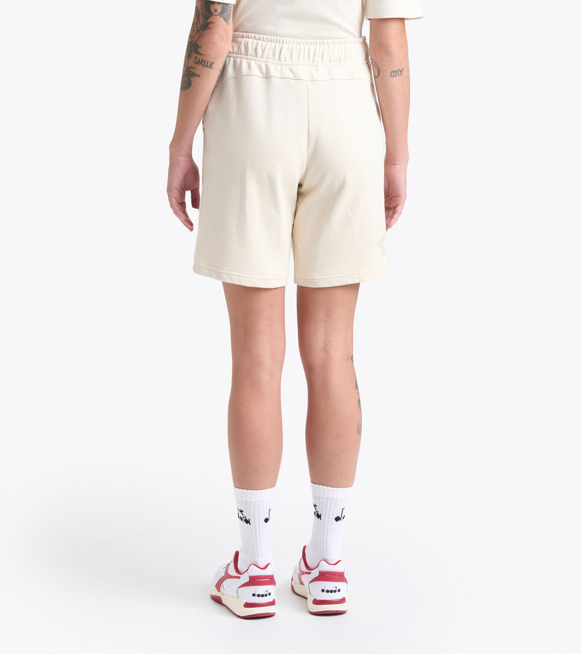 Cotton sweatpants - Gender neutral BERMUDA SPW LOGO WHITE SWAN - Diadora