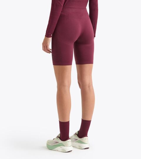 L. STRATOUNO HALF-TIGHT, MAROON BANNER Technical shorts for temperature control - Running - Women’s L. STRATOUNO HALF-TIGHT MAROON BANNER - Diadora