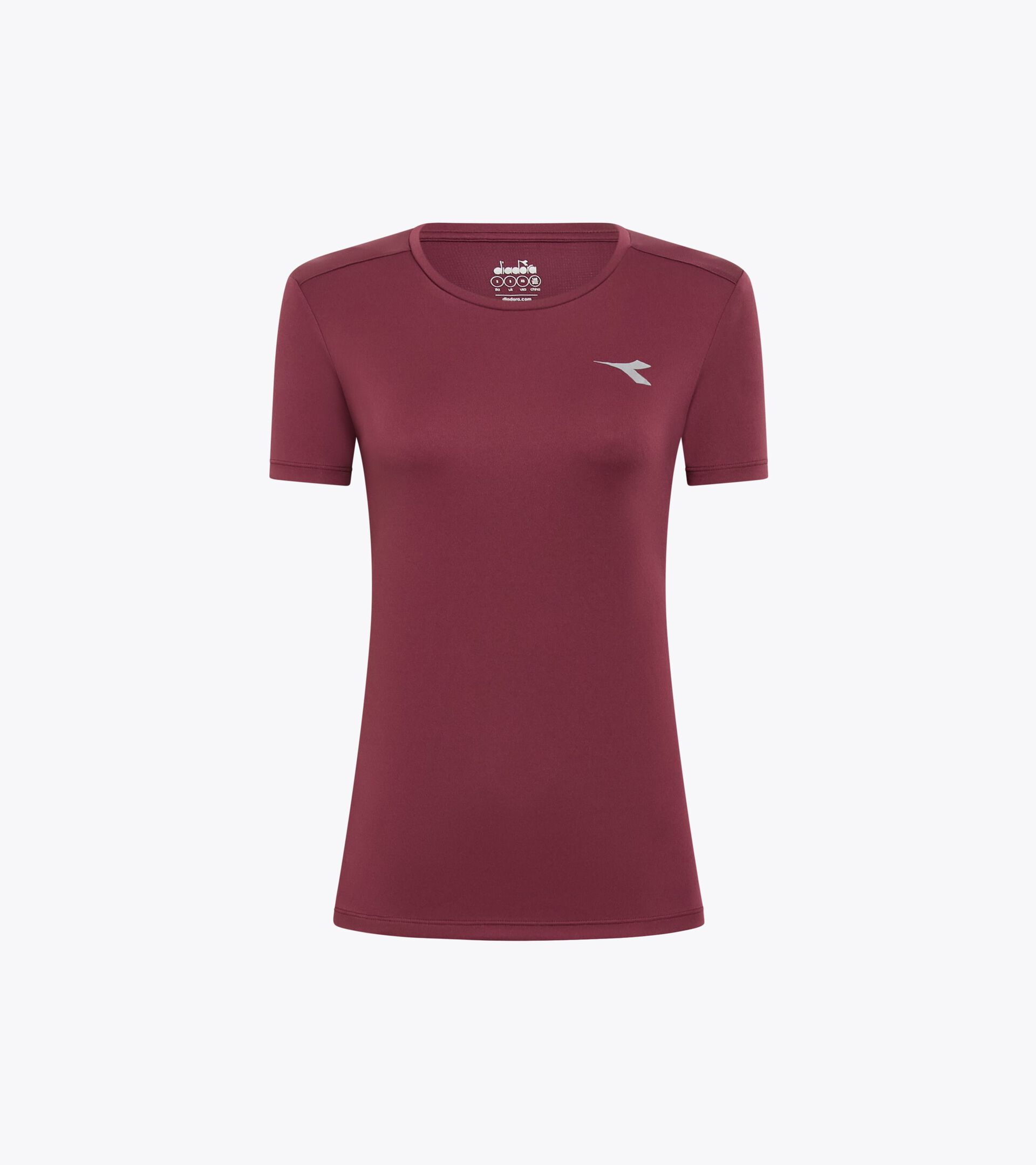 T-shirt sportiva - Donna L. SS T-SHIRT RUN ROSSO GRANATA - Diadora