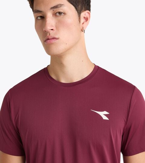 SS T-SHIRT ICON, ROJO BANDERA Camiseta de tenis§Competición§Hombre SS T-SHIRT ICON ROJO BANDERA - Diadora