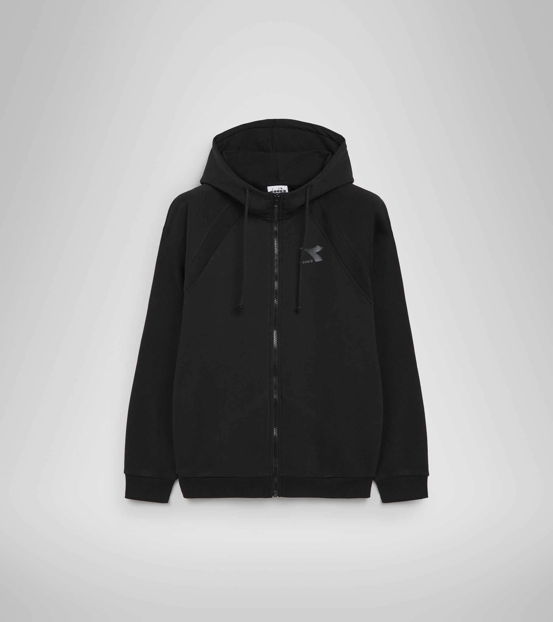 Hooded sweatshirt - Women L.HOODIE FZ CHROMIA BLACK - Diadora