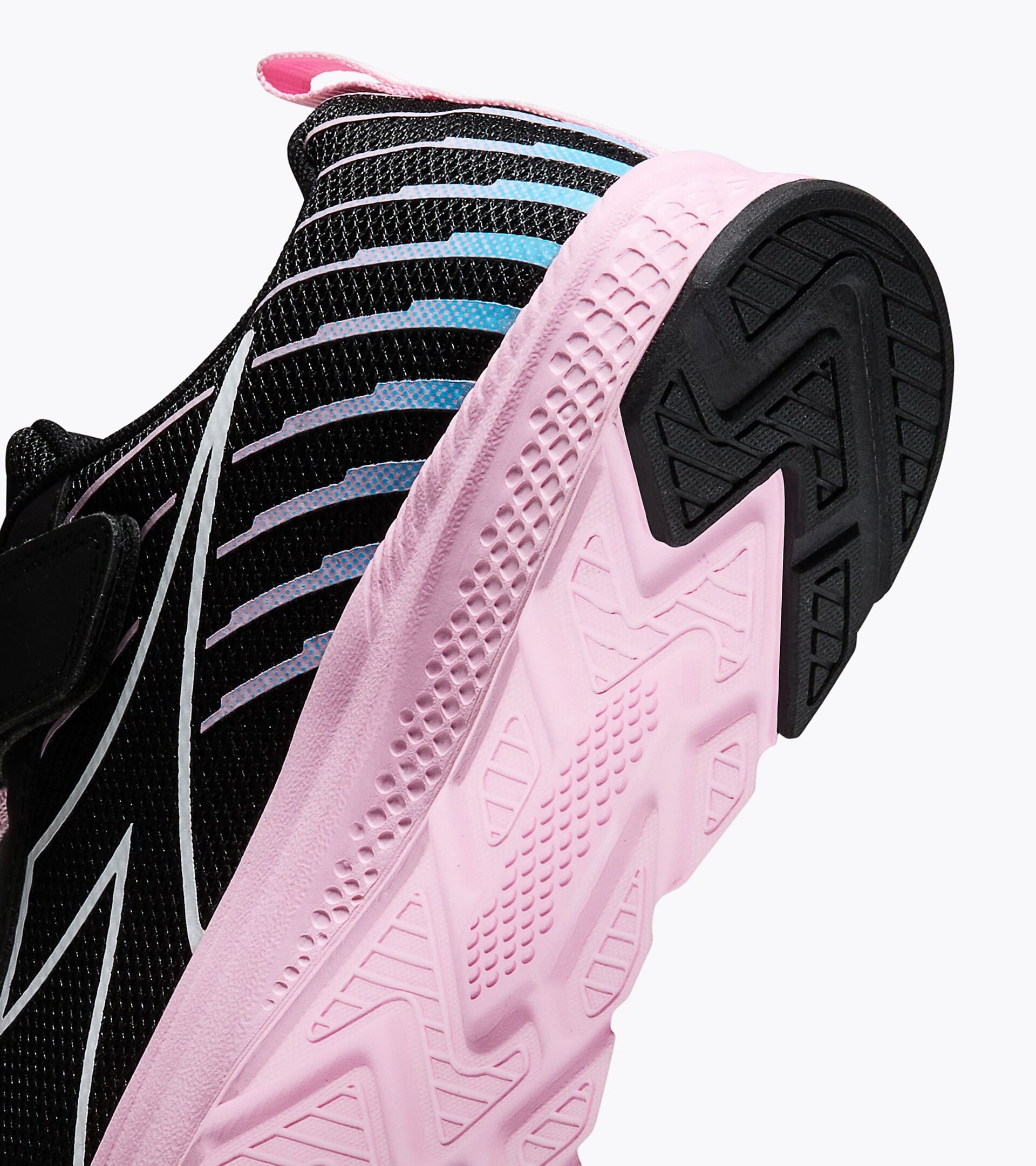 Junior running shoe - All-gender FALCON 6 JR V BLACK/WHITE/PINK - Diadora