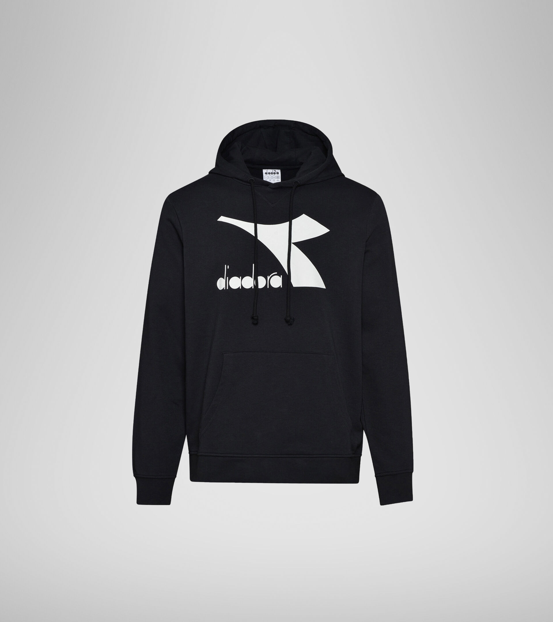 Hooded sweatshirt - Men HOODIE SWEAT LOGO CHROMIA BLACK - Diadora