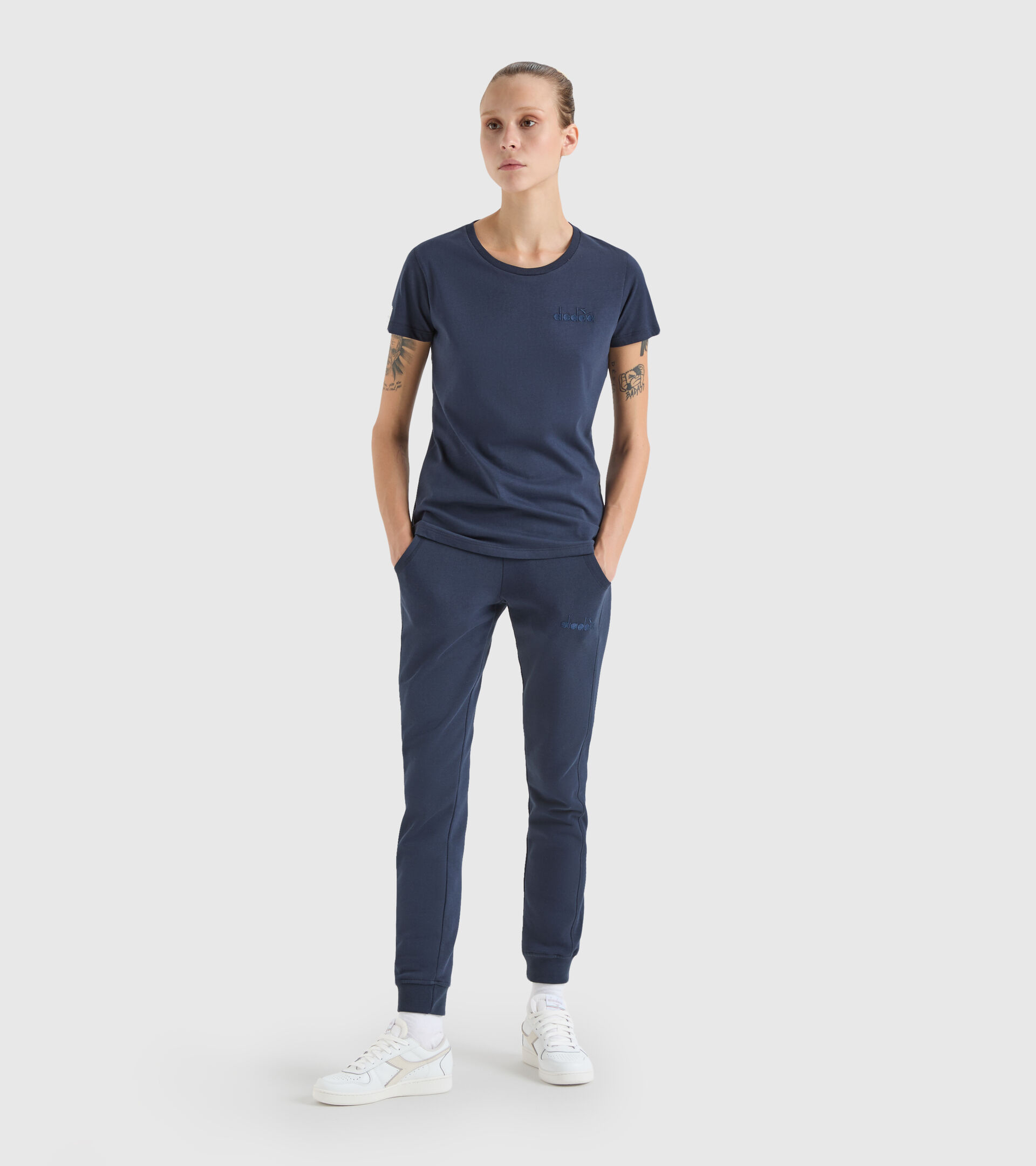 Cotton T-shirt - Made in Italy - Women L. T-SHIRT SS MII BLUE CORSAIR - Diadora