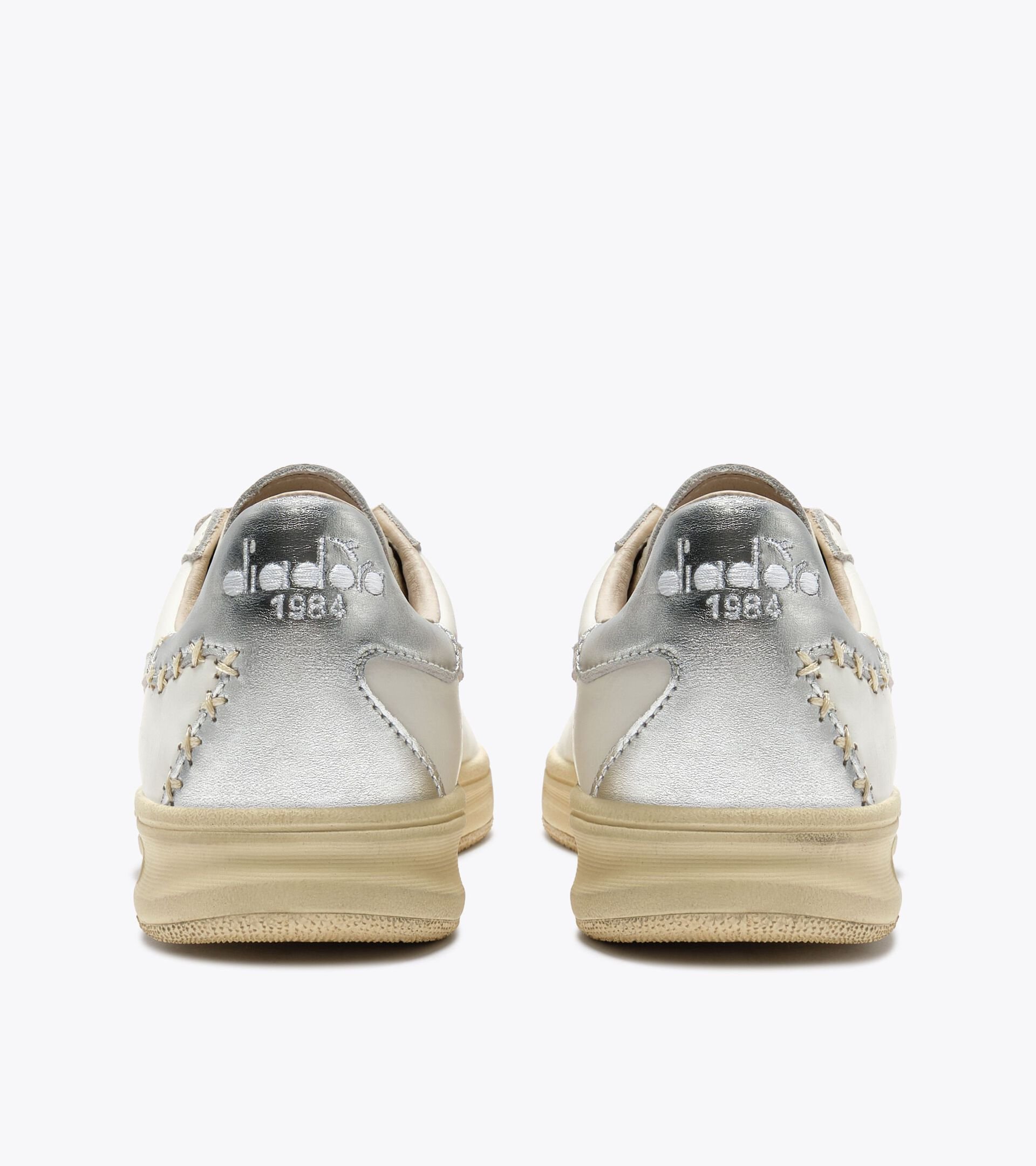 Heritage leather sneaker - All-gender
 B.ELITE X-STITCH WN WHITE/SILVER - Diadora