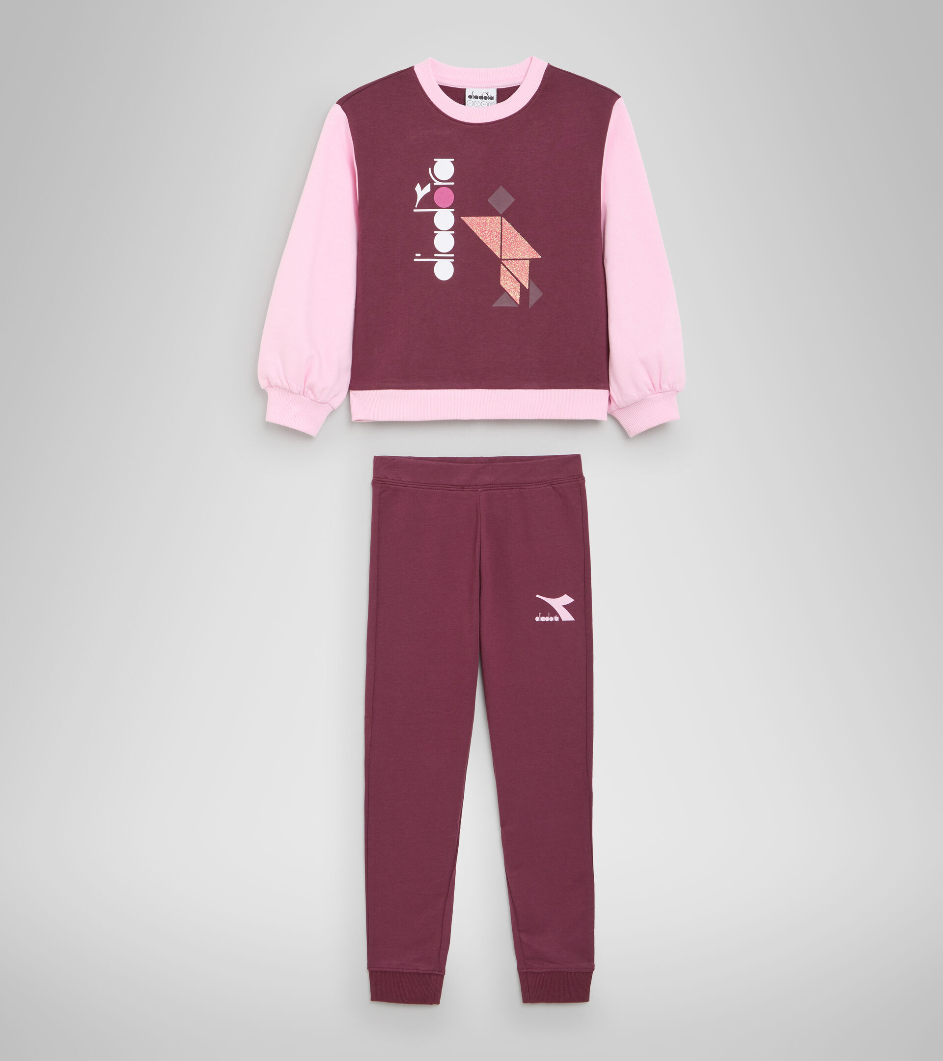 Sports sweatshirt - Girls JG.TRACKSUIT GLEE AFRICAN VIOLET - Diadora