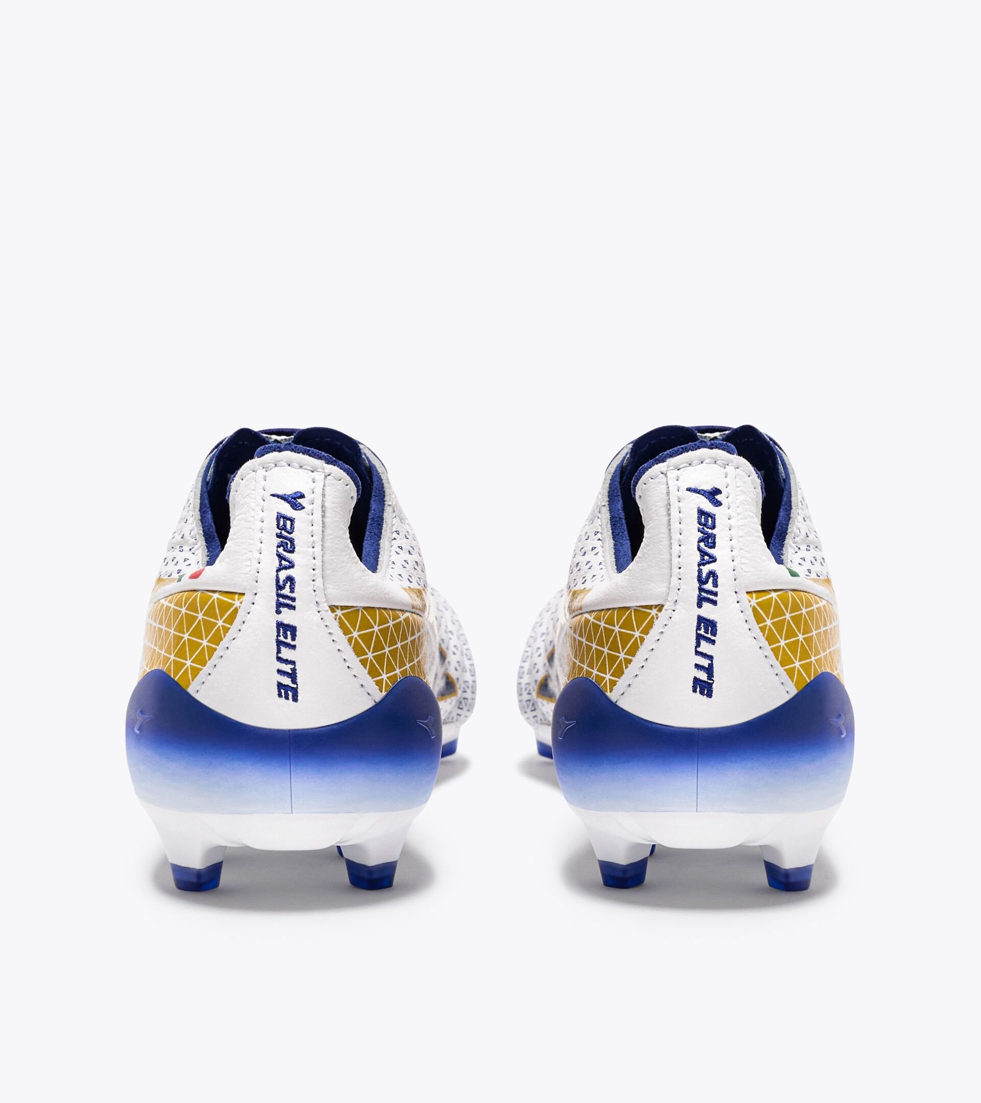 Calcio boots for firm grounds - Made in Italy - Gender Neutral BRASIL ELITE TECH GR ITA LPX WHITE/MAZARINE BLUE/GOLD - Diadora