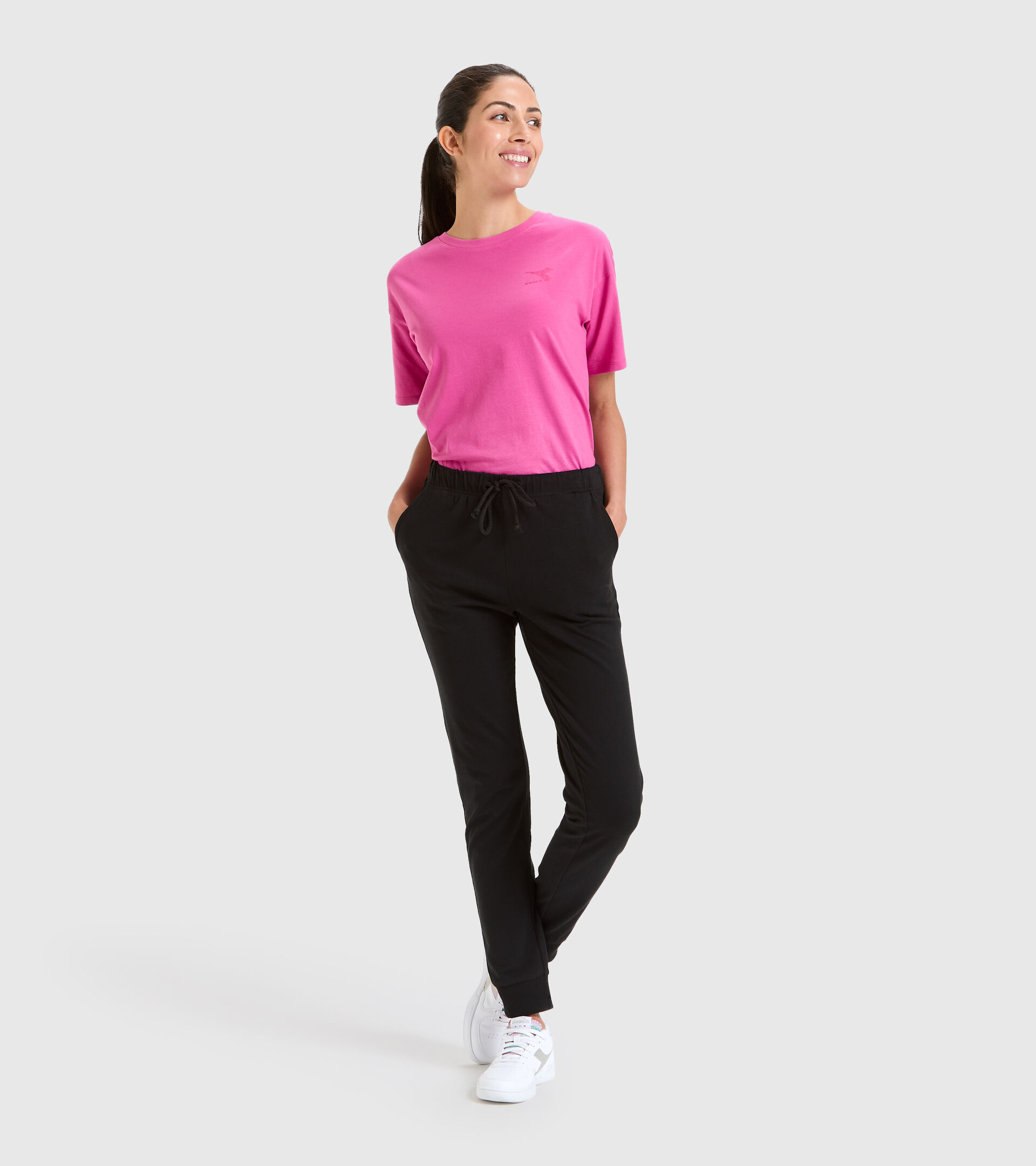 Sports trousers - Women L.CUFF PANT CORE BLACK - Diadora
