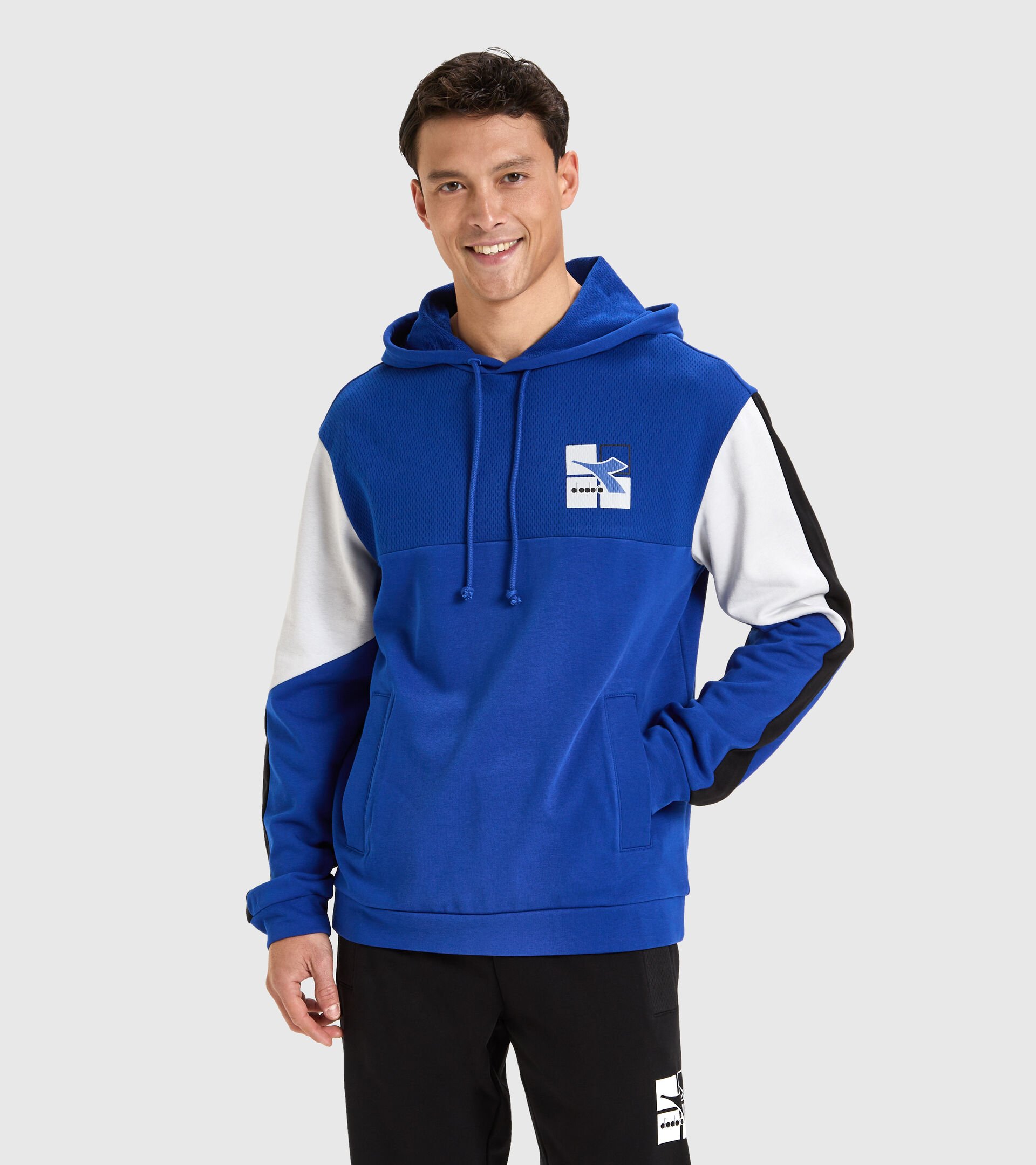 Cotton sweatshirt - Men HOODIE SWEAT WEAVE TRUE BLUE - Diadora