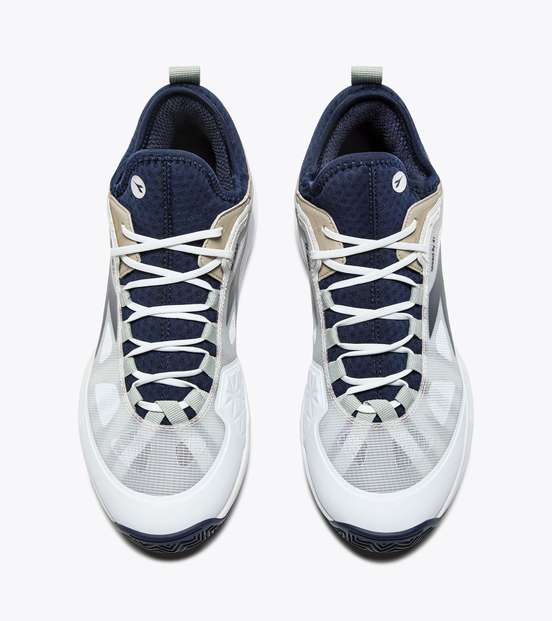 Tennis shoes for clay courts - Men SPEED BLUSHIELD FLY 4 + CLAY WHITE/BLUE CORSAIR - Diadora