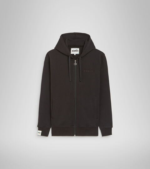 HOODIE FZ MII, BLACK Hooded sweatshirt - Made in Italy - Men HOODIE FZ MII BLACK - Diadora
