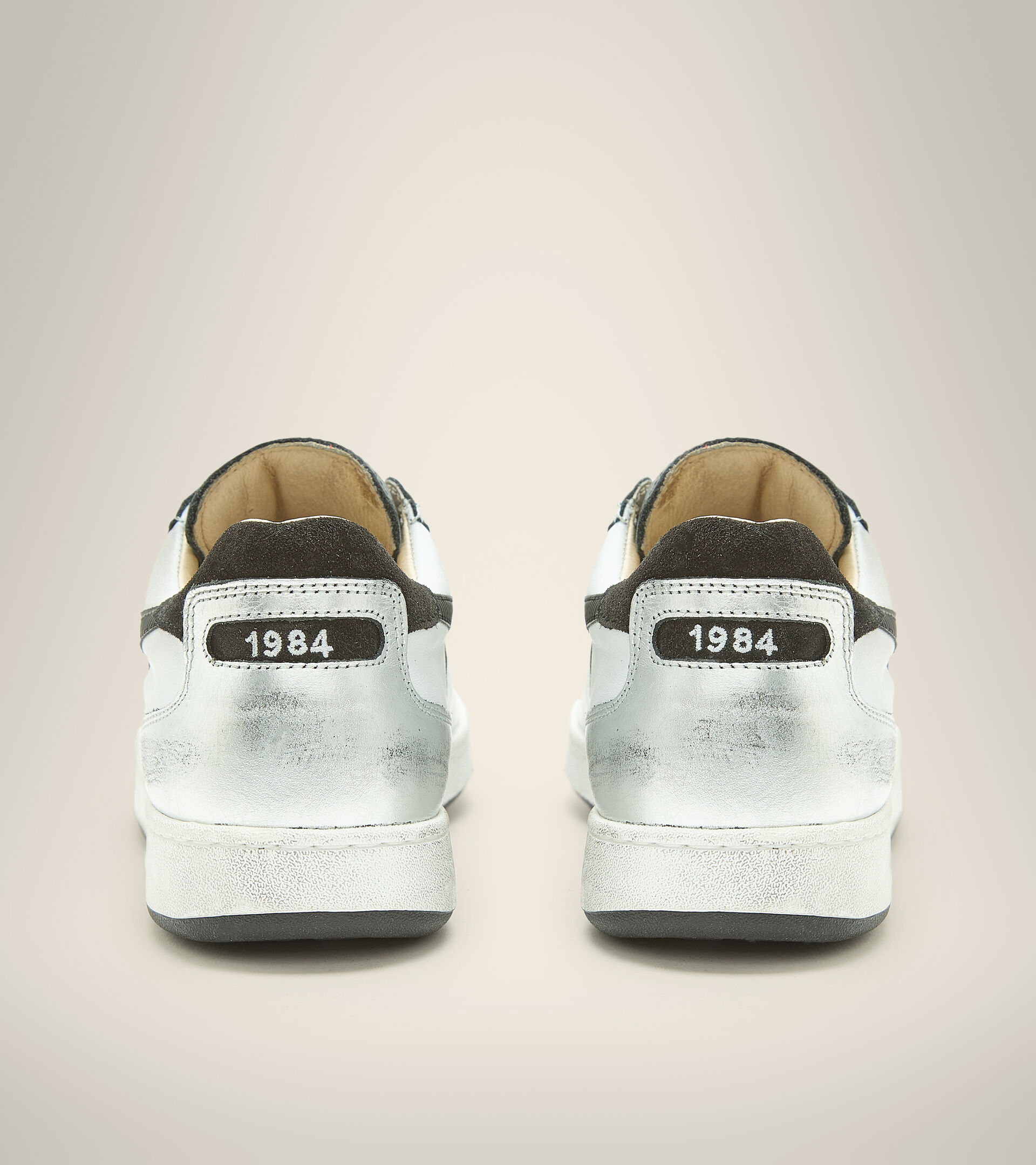 Heritage shoes - Unisex MI BASKET LOW METALLIC DIRTY WHITE/BLACK - Diadora