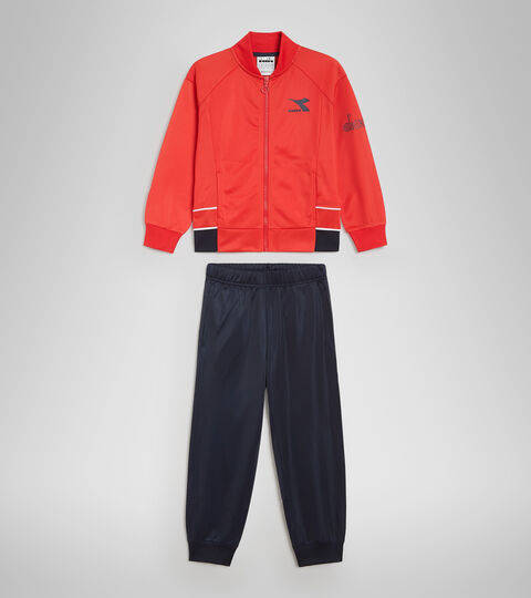 JB.TRACKSUIT FZ DIADORA FC, MOHNBLUME ROT Sportlicher Trainingsanzug aus Poly Tricot - Jungen JB.TRACKSUIT FZ DIADORA FC MOHNBLUME ROT - Diadora
