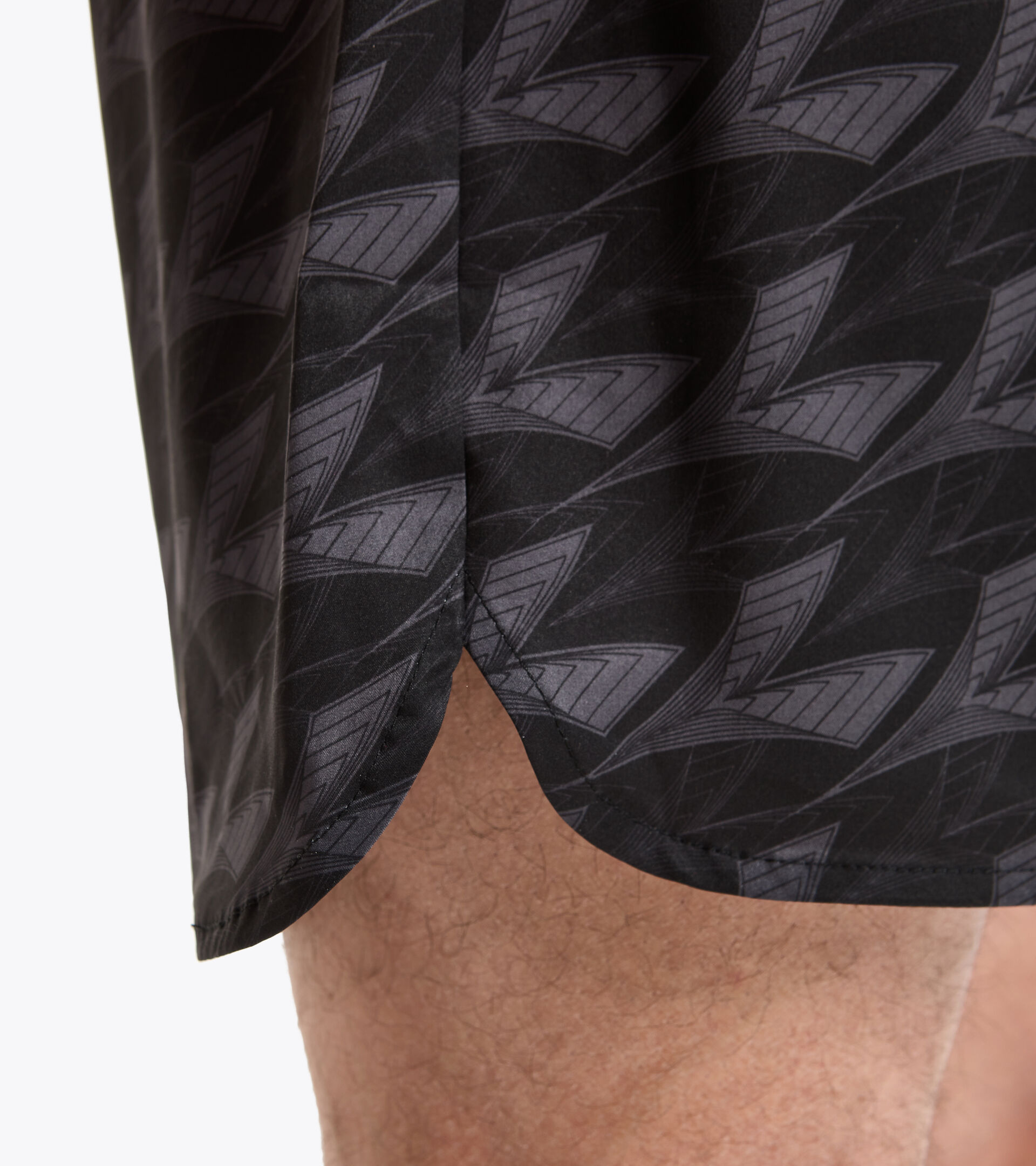 Lauf-Shorts - Herren MICROFIBER SHORTS 12,5 CM SCHWARZ MUSTER - Diadora