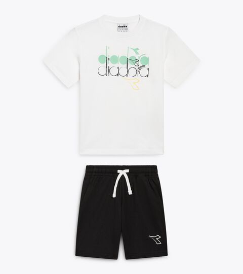 JB. SET ESSENTIAL SPORTS SS, OPTICAL WHITE Sports set - T-shirt and shorts - Boy JB. SET ESSENTIAL SPORTS SS OPTICAL WHITE - Diadora