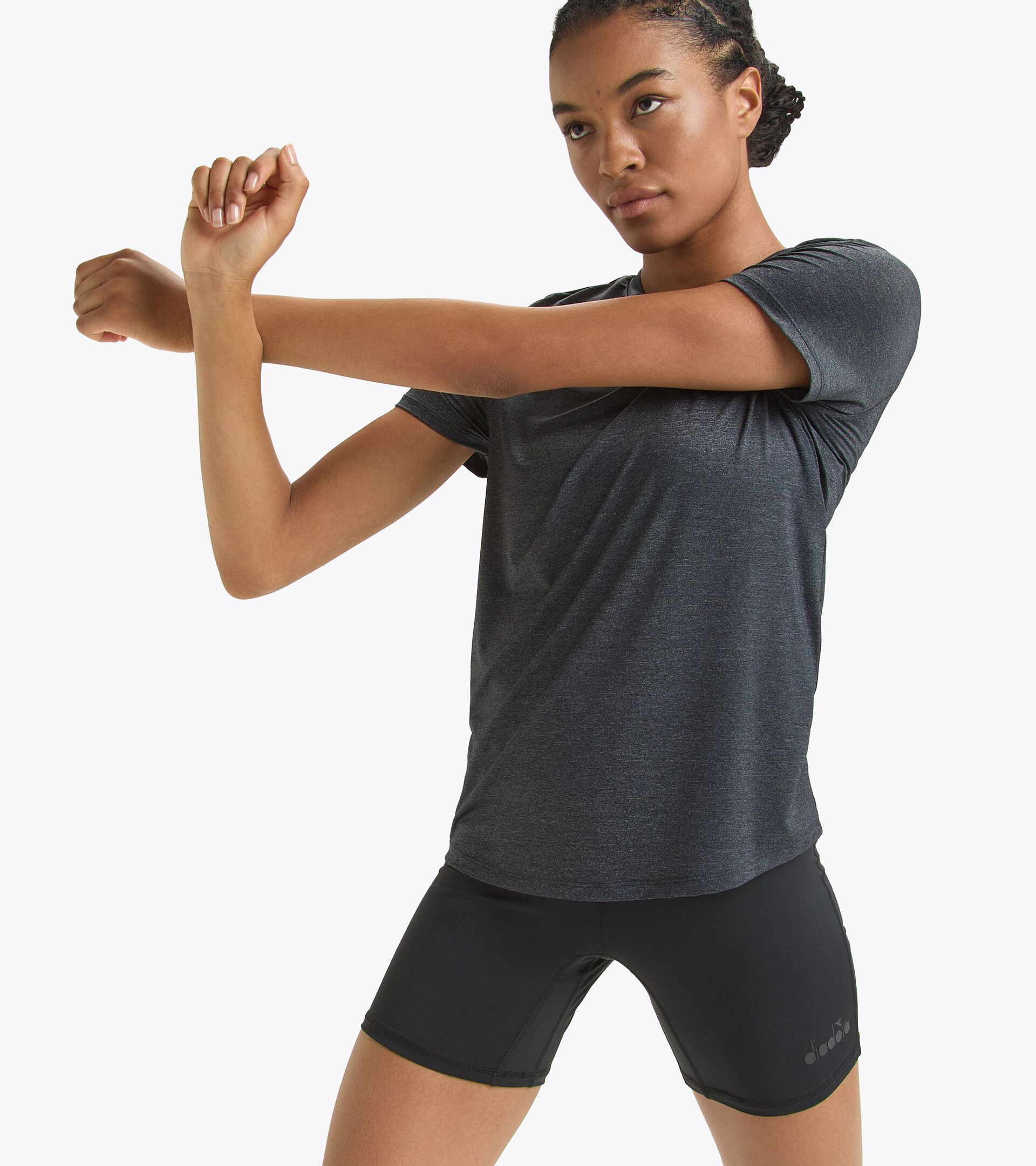 Camiseta técnica de running - Mujer L. SS T-SHIRT TECH NEGRO - Diadora