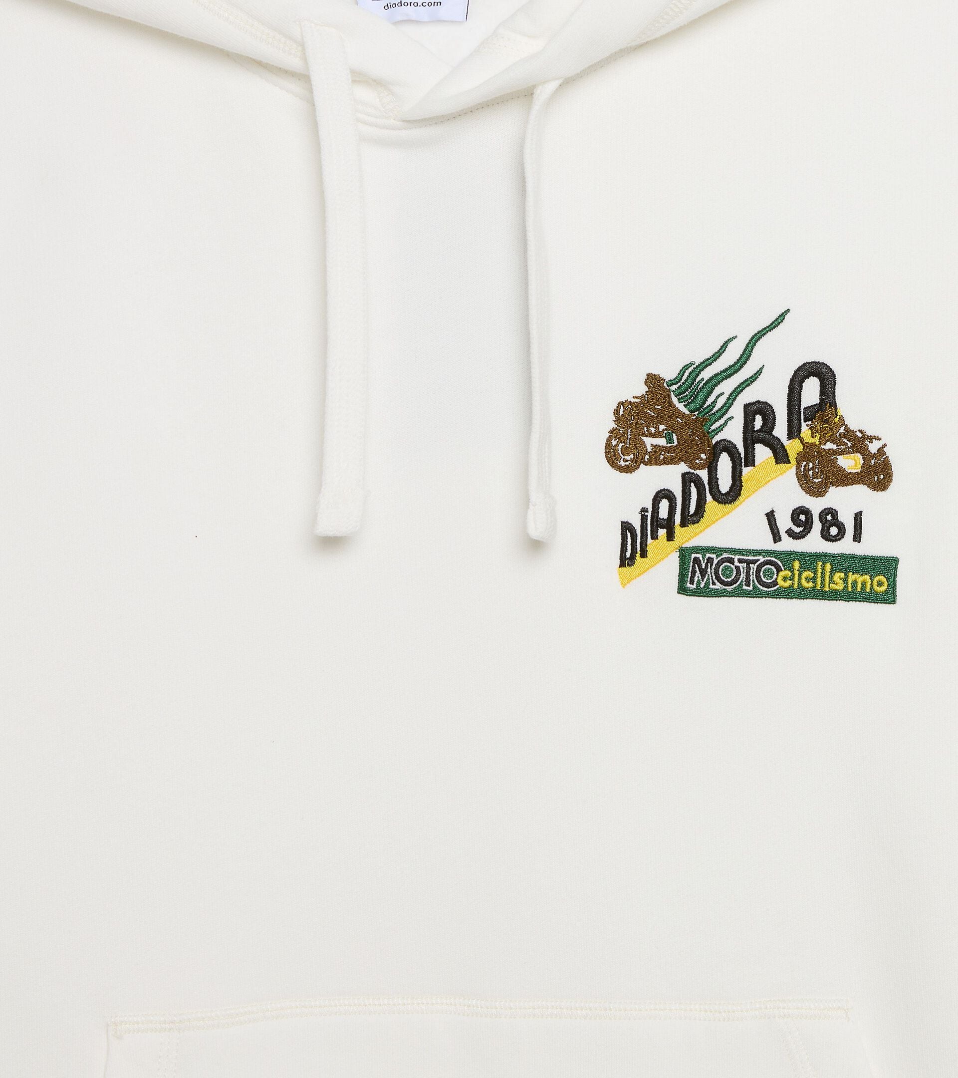 Legacy Hooded Sweatshirt - Made In Italy - All-gender HOODIE LEGACY WHITE MILK - Diadora
