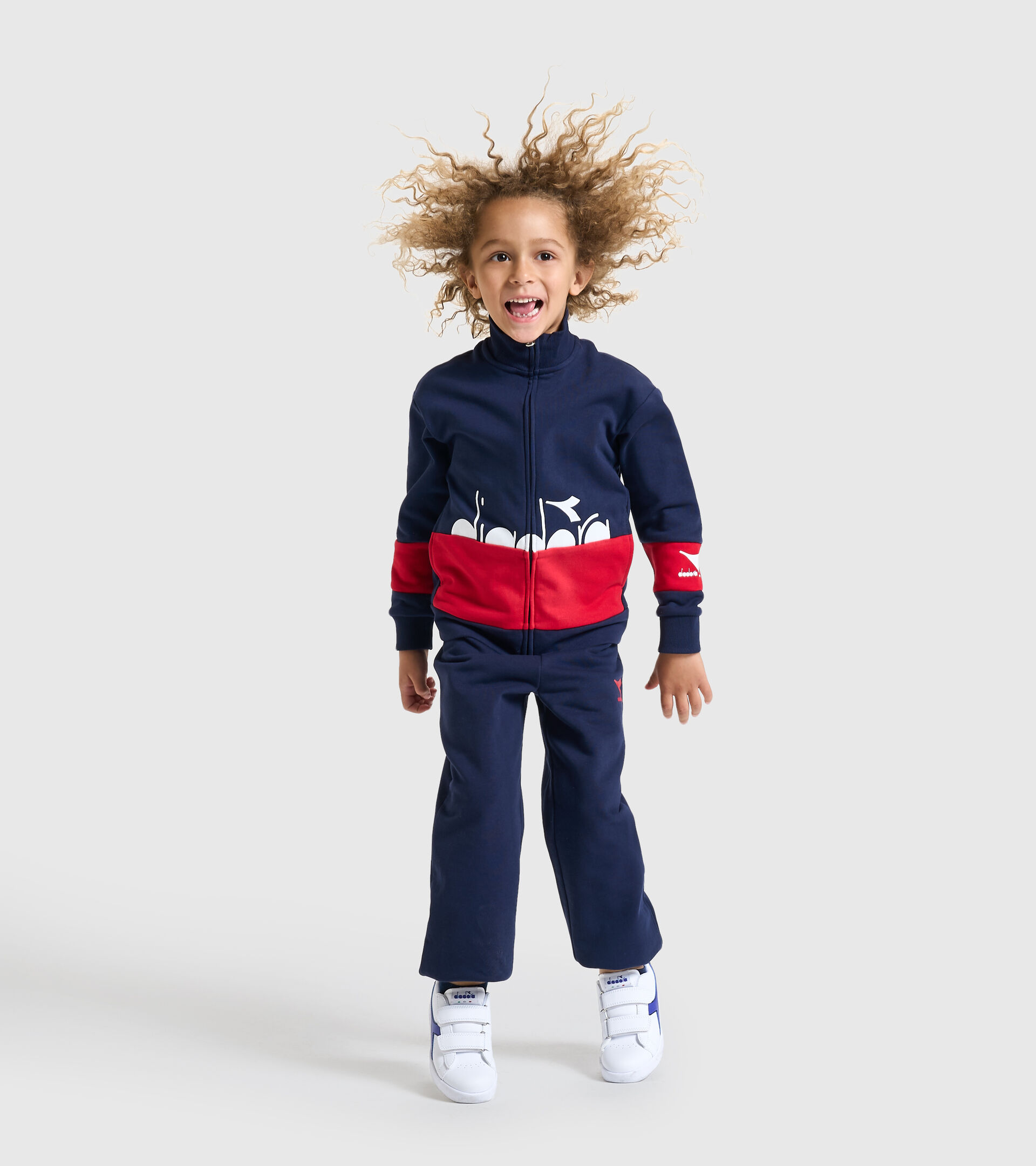 Tracksuit - Kids JB.TRACKSUIT FZ HOOPLA CLASSIC NAVY - Diadora