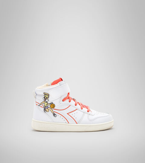 Sports shoes - Kids 4-8 years MAGIC BASKET MID LOLA PS WHITE/CORAL - Diadora