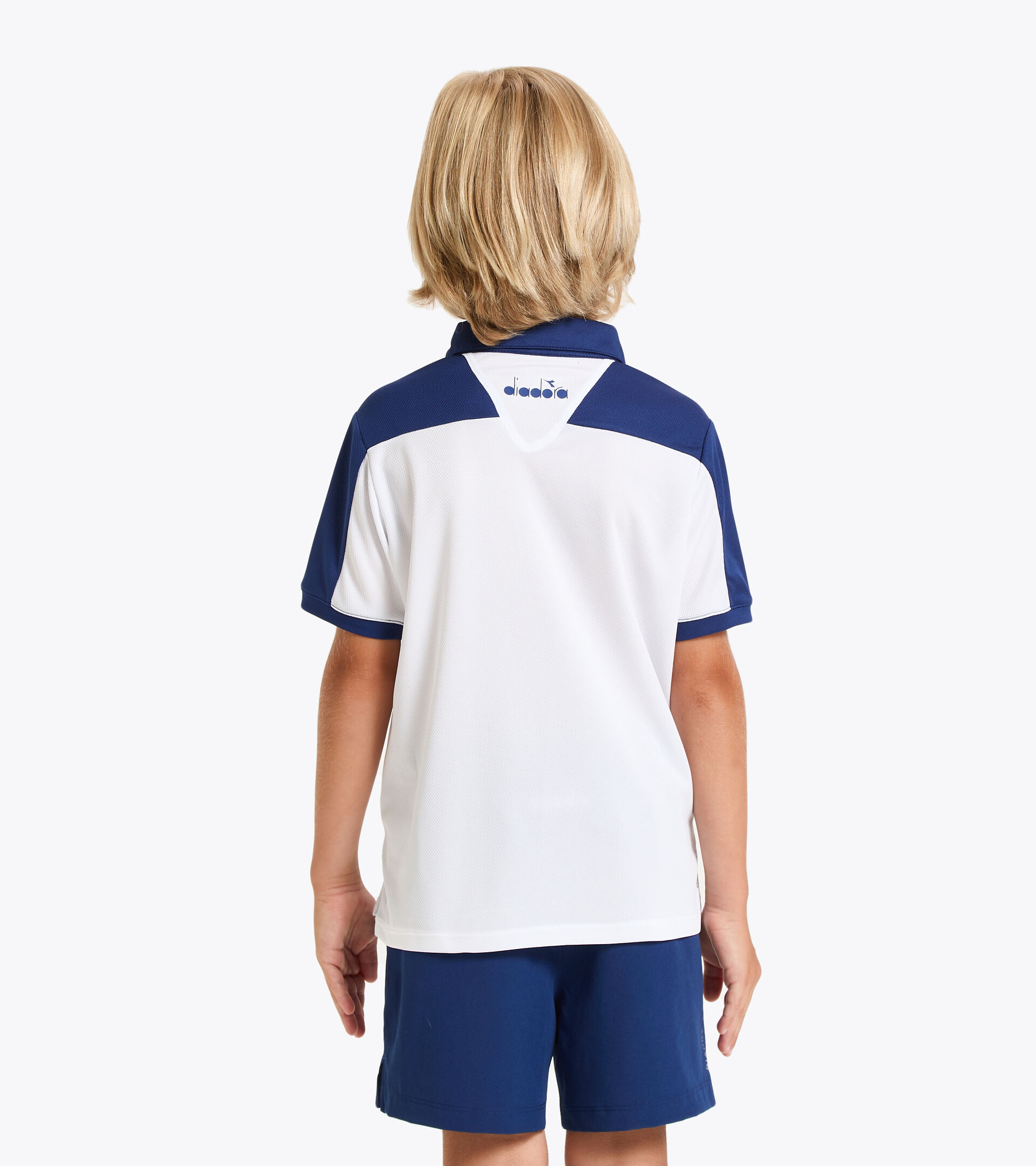Tennis polo shirt - Junior J. POLO COURT SALTIRE NAVY - Diadora