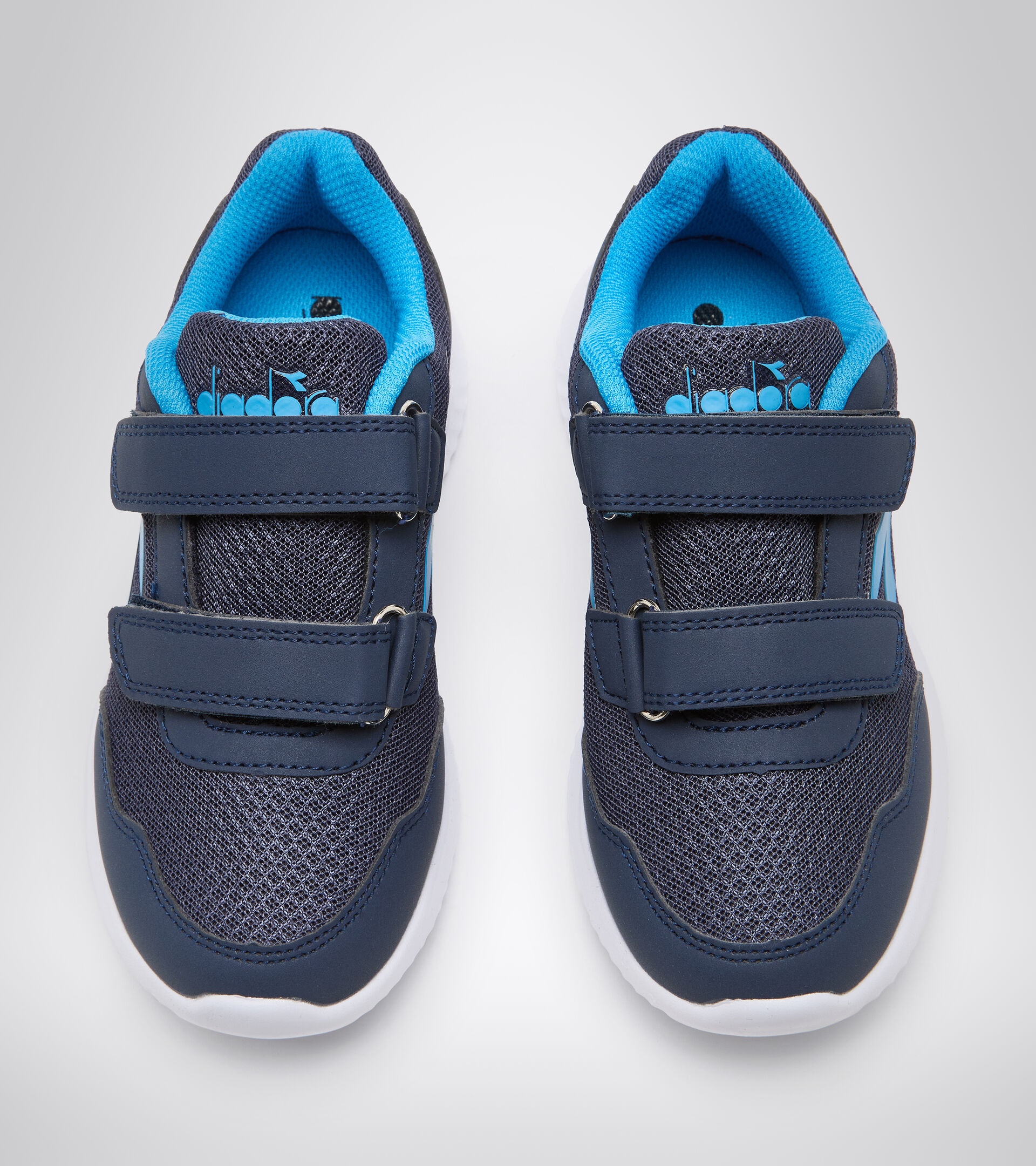 Junior velcro-strap running shoe - Unisex ROBIN 3 JR V BLUE CORSAIR/DRESDEN BLUE - Diadora