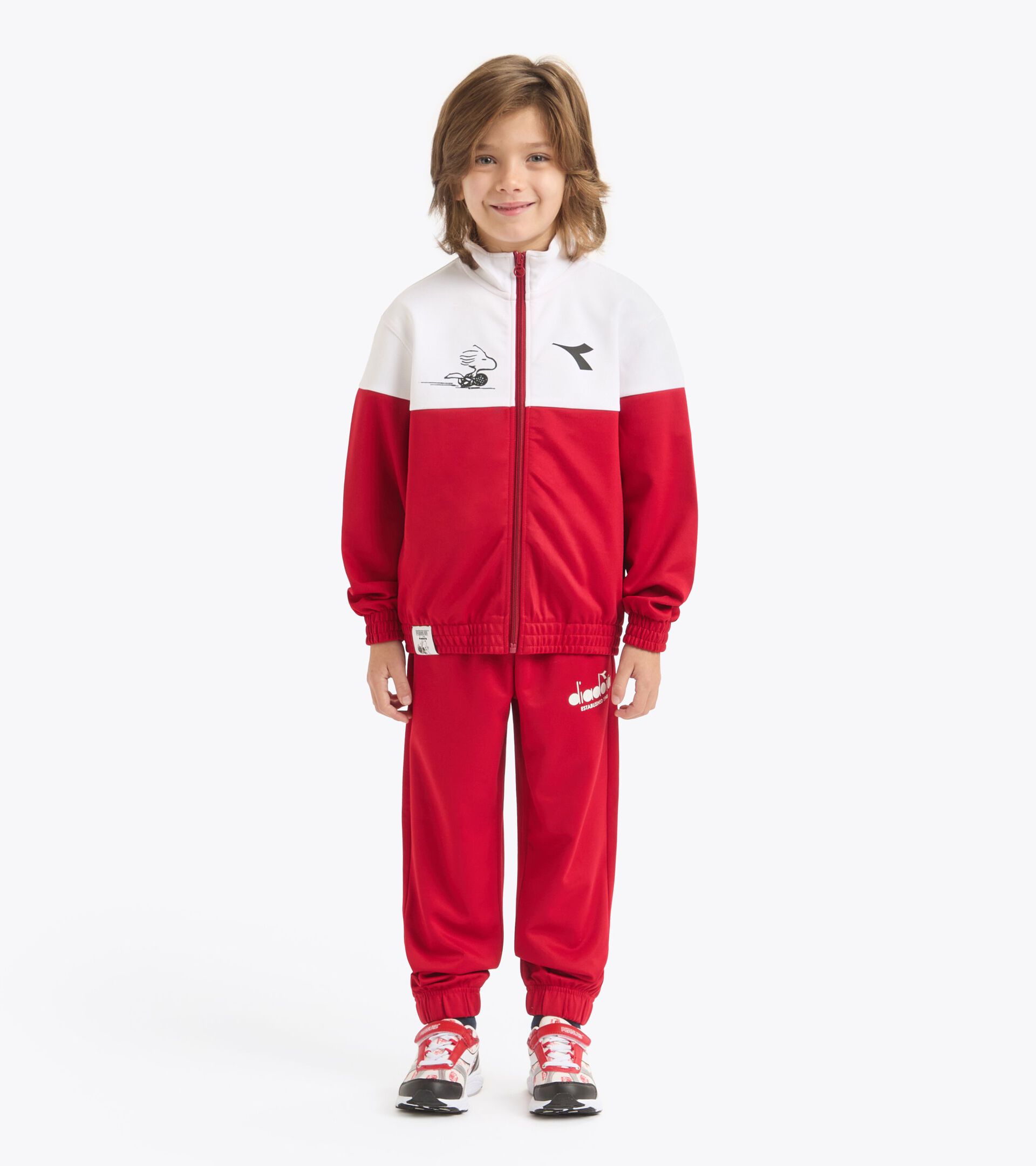 Peanuts sports tracksuit - Kids 
 JU. TRACKSUIT FZ PEANUTS RED SALSA - Diadora