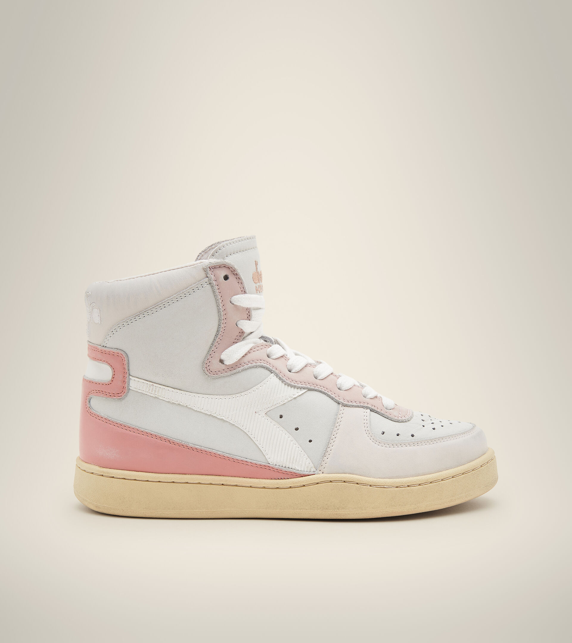 Heritage shoe - Unisex MI BASKET USED WHITE/PASTEL PARCHMENT - Diadora
