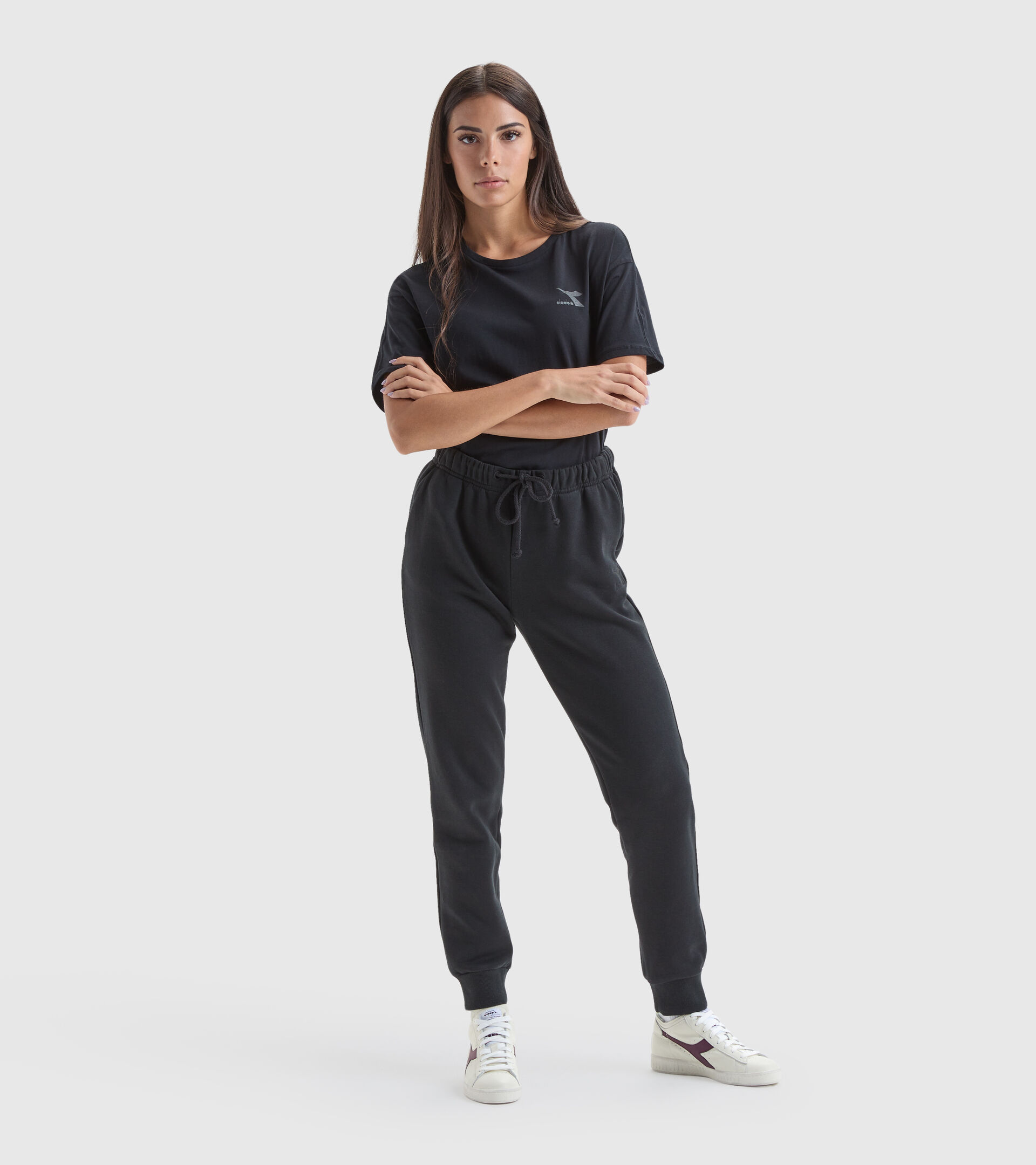 Diadora PANTALONI JOGGER CORE | Felpa Uomo In Cotone Organico | Comodi Con Vita E Caviglie Elastiche