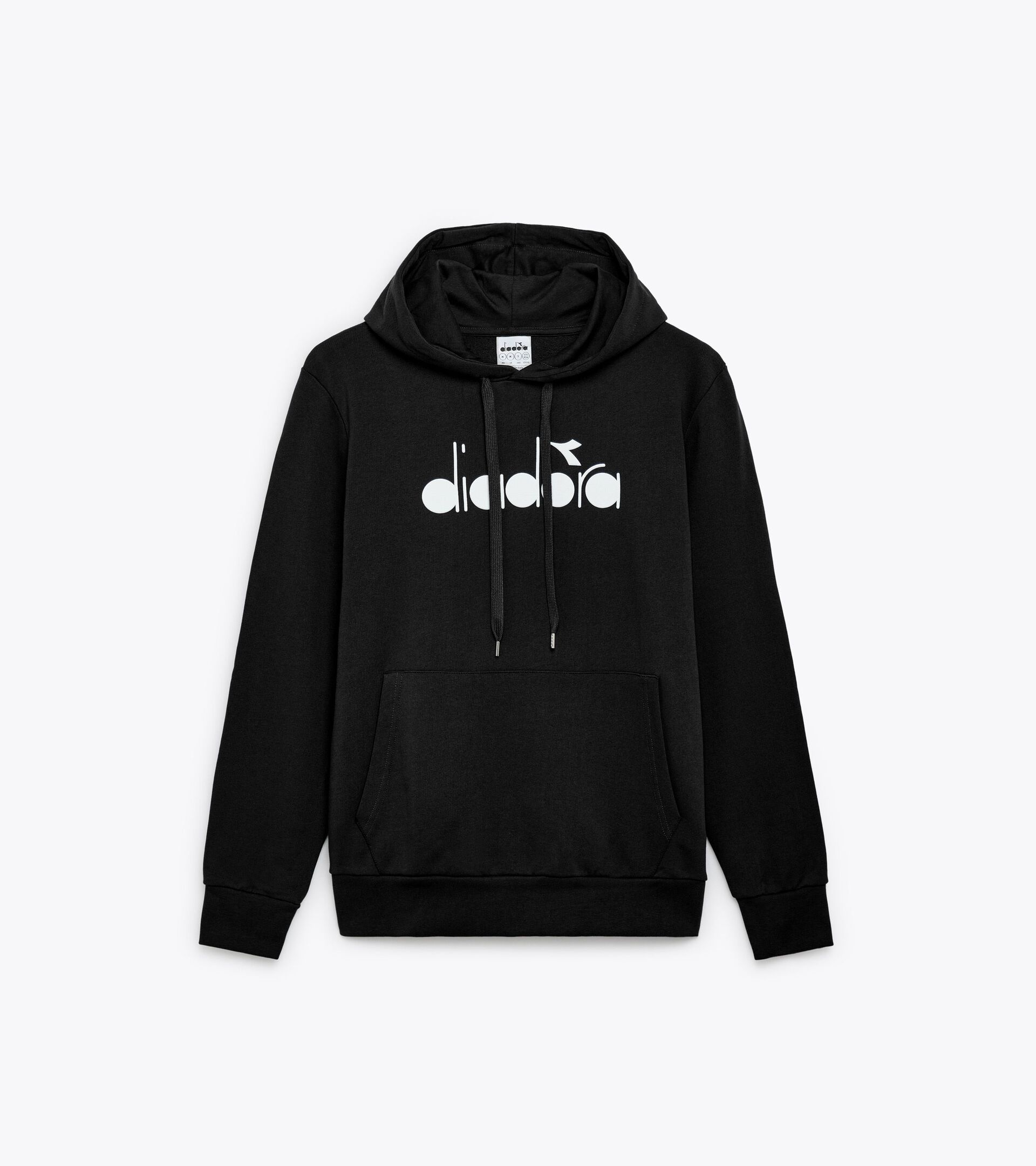 Sporty hoodie - Made in Italy - Gender Neutral HOODIE LOGO BLACK - Diadora