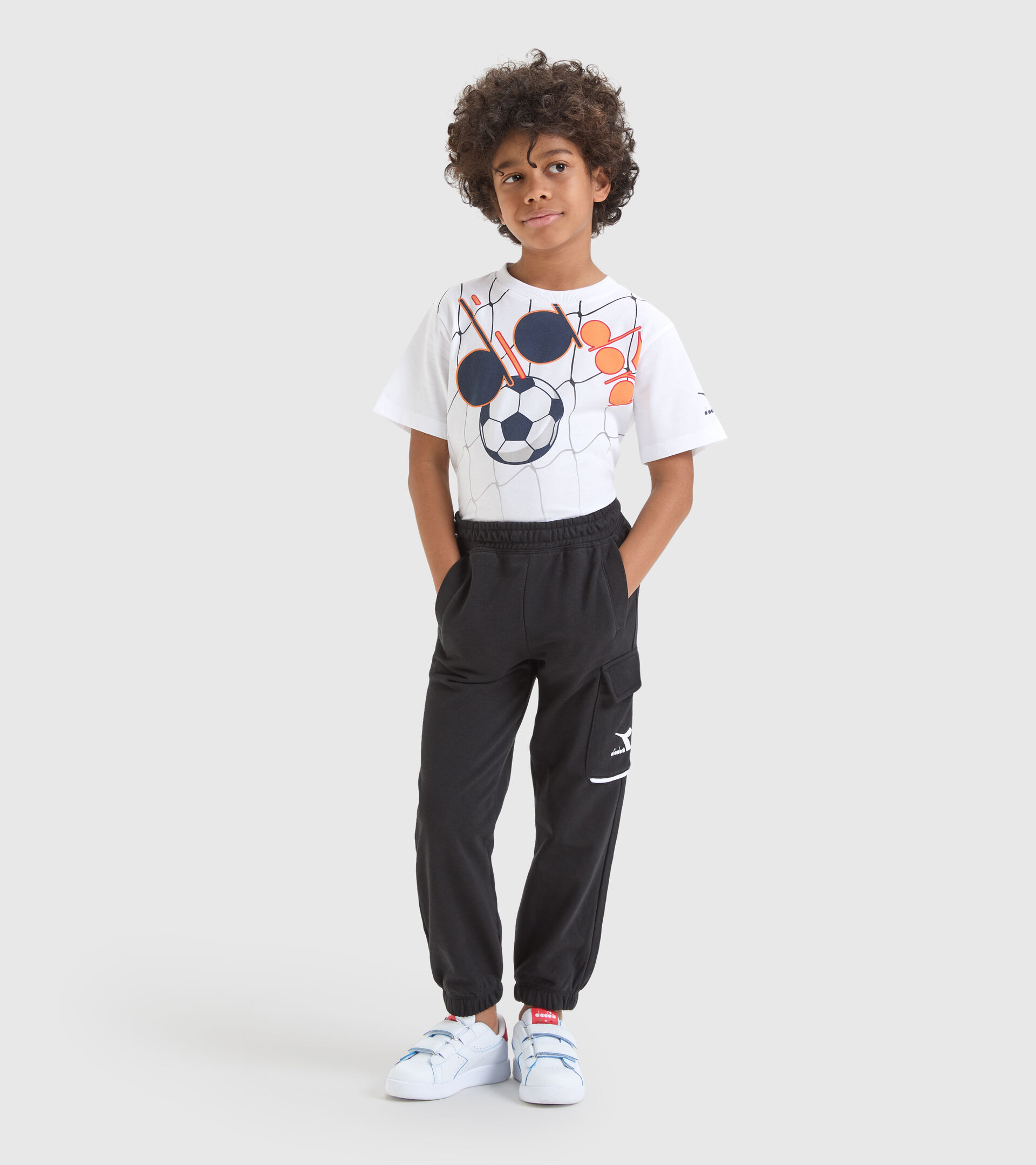 Sports trousers - Boys JB.CUFF PANTS DIADORA FC BLACK - Diadora