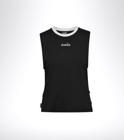 Camiseta sin mangas para correr - Mujer L. TANK BE ONE NEGRO - Diadora