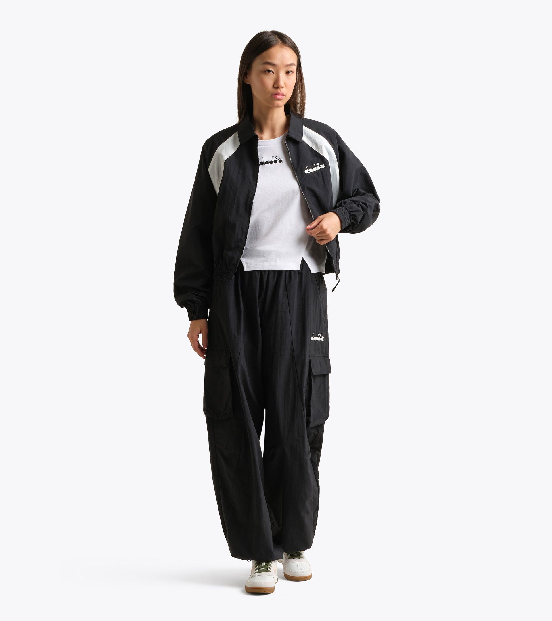 Ripstop nylon track pants - Women&rsquo;s
 L. TRACK PANTS LOGO BLACK - Diadora