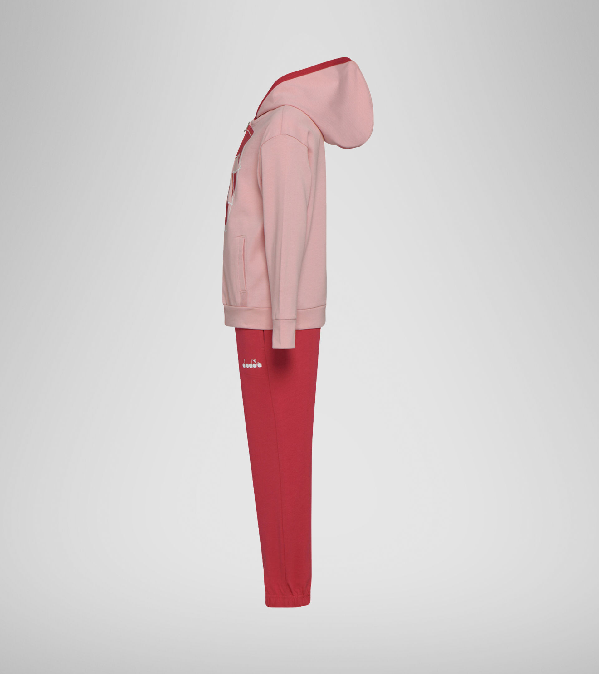Tracksuit - Boys and girls JU. TRACKSUIT HOODIE FZ ELEMENTS PINK PEACHSKIN - Diadora