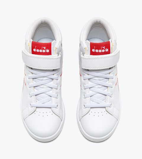 GAME P HIGH PS, WHITE/ULTIMATE GRAY/CAYENNE Sports shoes - Kids 4-8 years GAME P HIGH PS WHITE/ULTIMATE GRAY/CAYENNE - Diadora