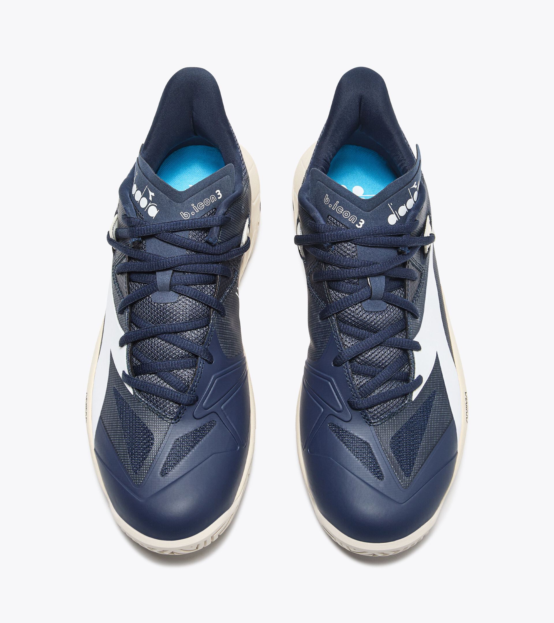 Tennis shoe for hard surfaces and clay courts - Stability - Men’s B.ICON 3 AG BLUE CORSAIR/WHITE - Diadora
