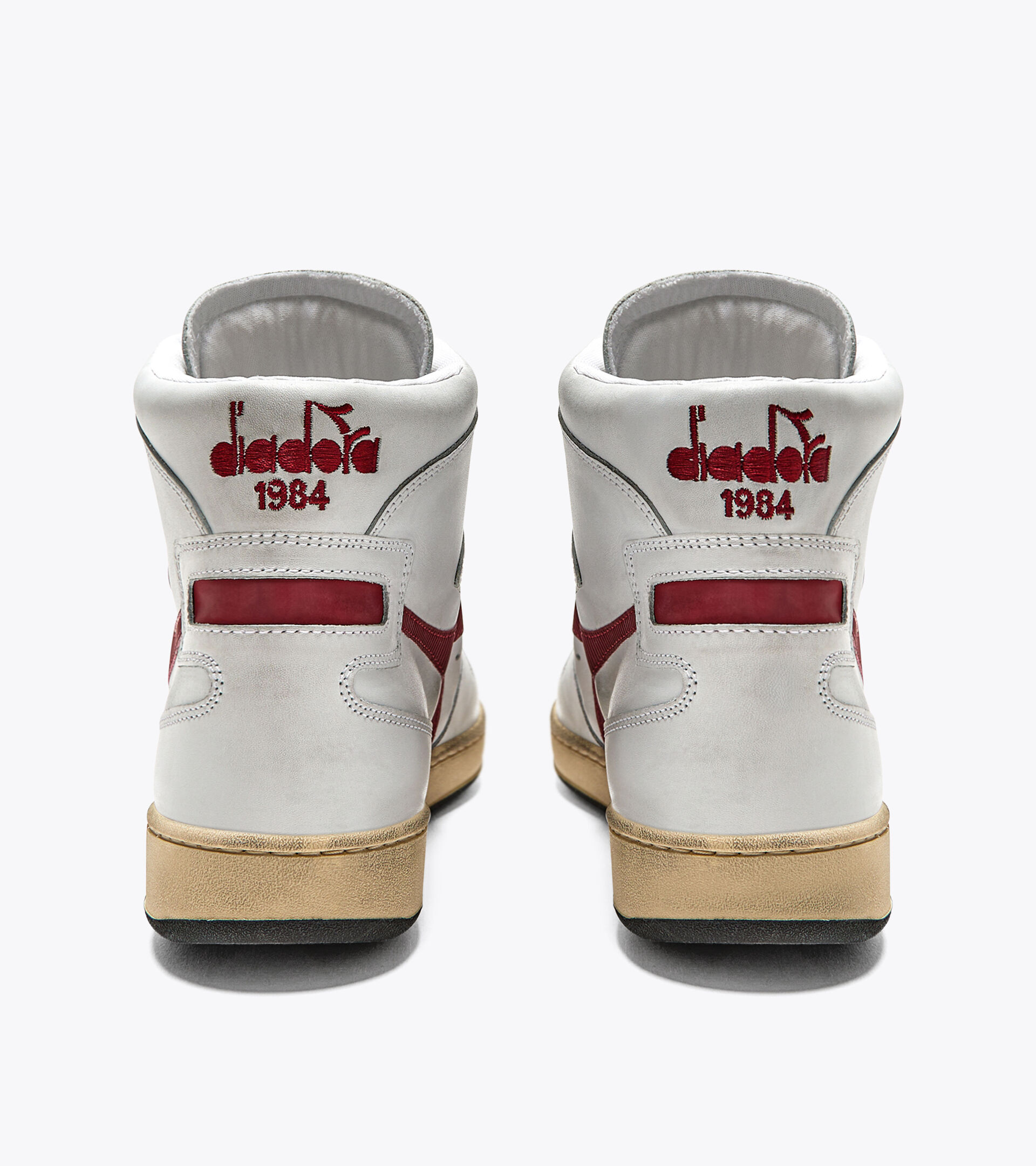 Heritage shoes - Unisex MI BASKET USED WHITE/GARNET - Diadora