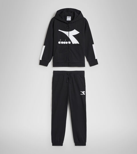 JU.TRACKSUIT HD RAINBOW, BLACK Junior sports tracksuit with hood - Unisex JU.TRACKSUIT HD RAINBOW BLACK - Diadora