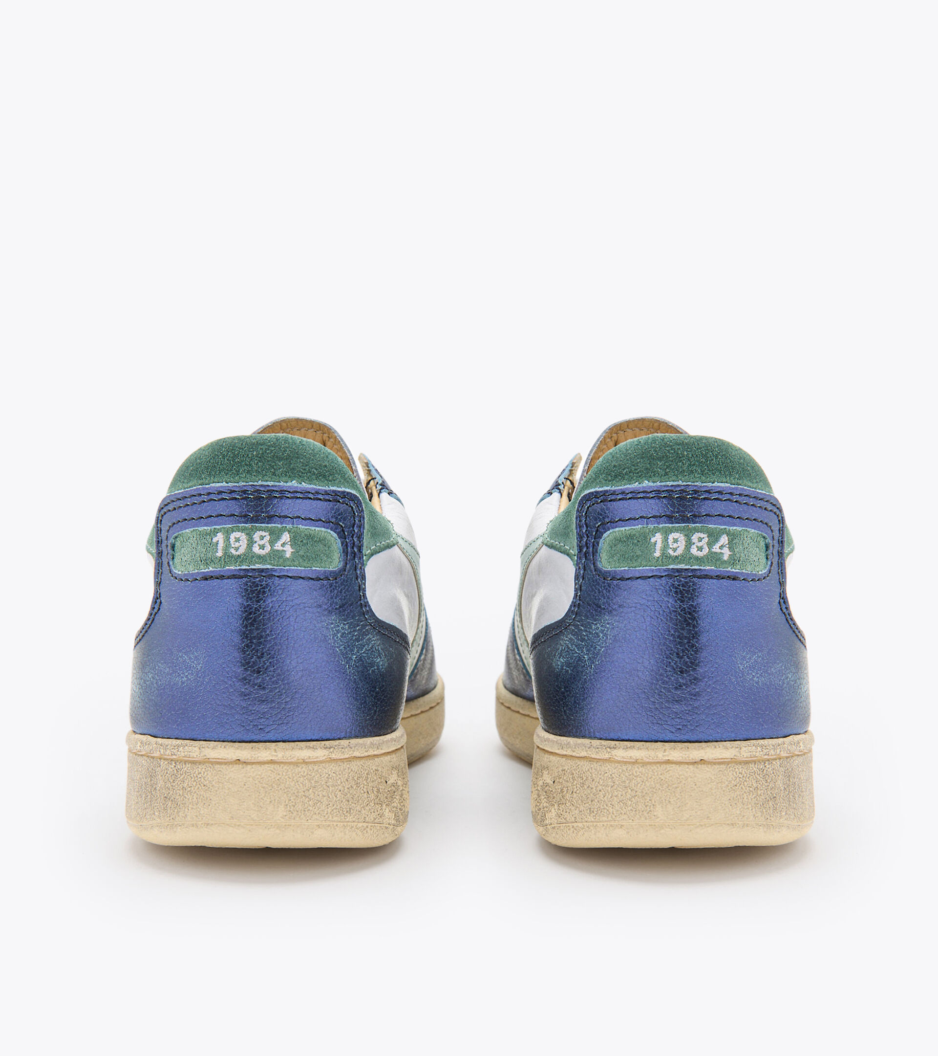 Heritage shoes - Unisex MI BASKET LOW METALLIC DIRTY WHITE/BLUE EYES - Diadora