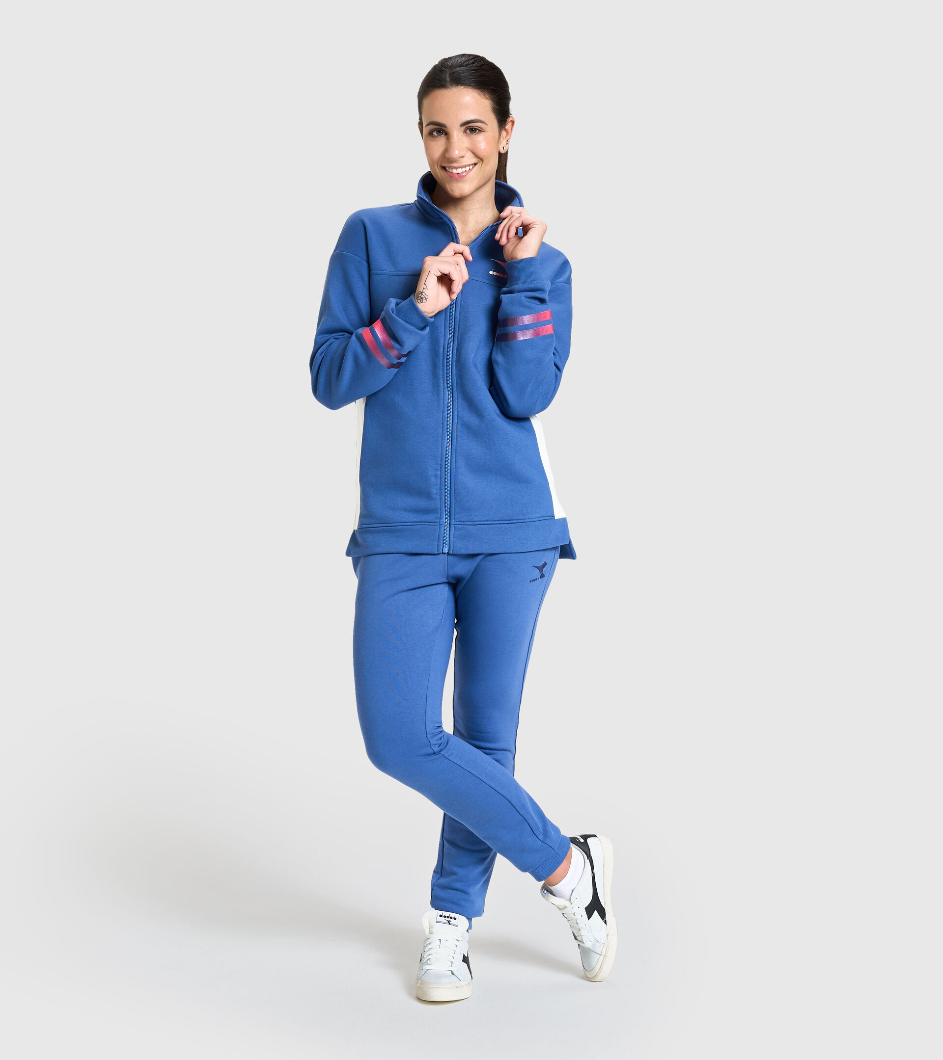 Tracksuit - Women L.TRACKSUIT FZ CORE BIJOU BLUE - Diadora